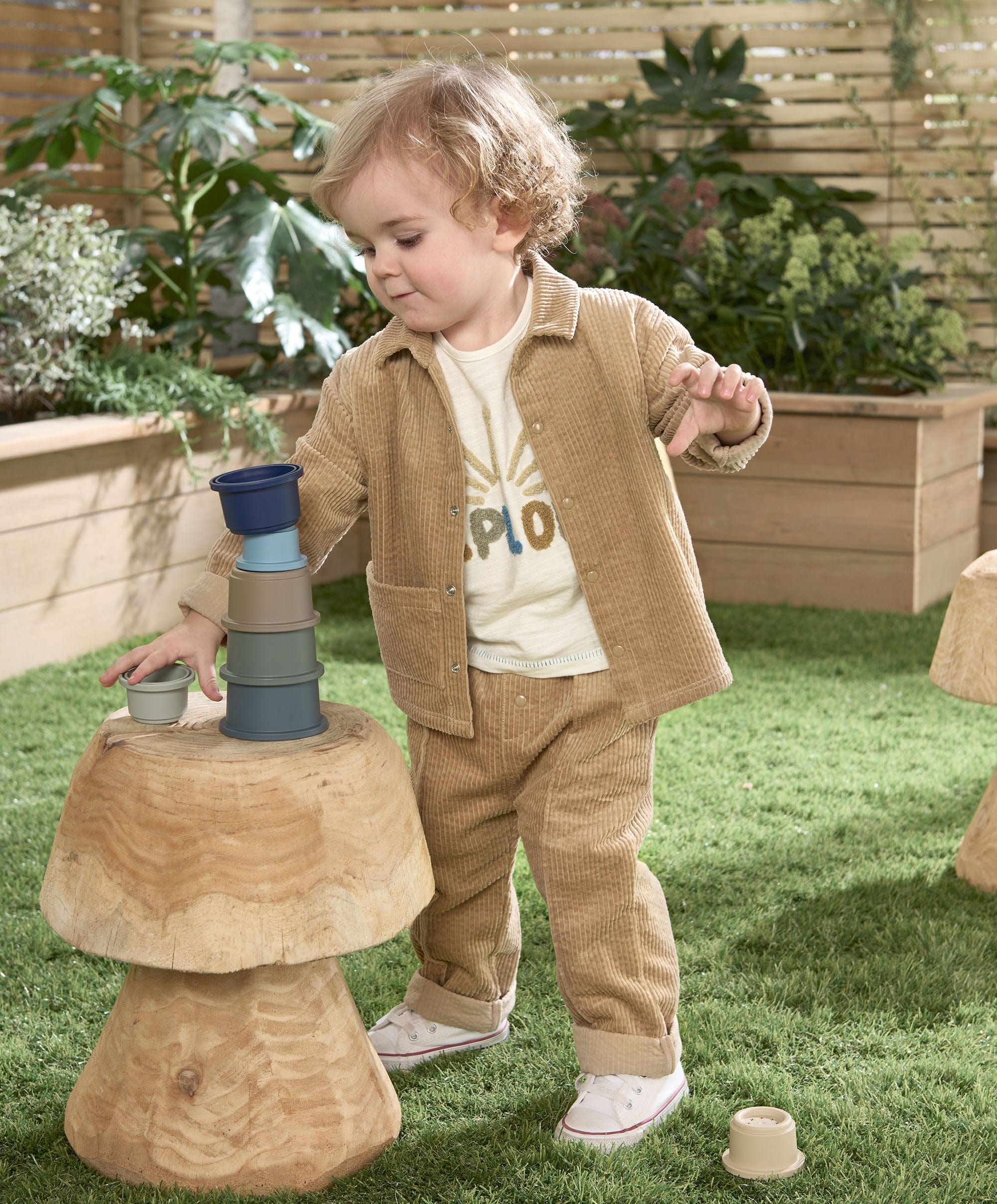 Cord Trouser - Beige - Image 3