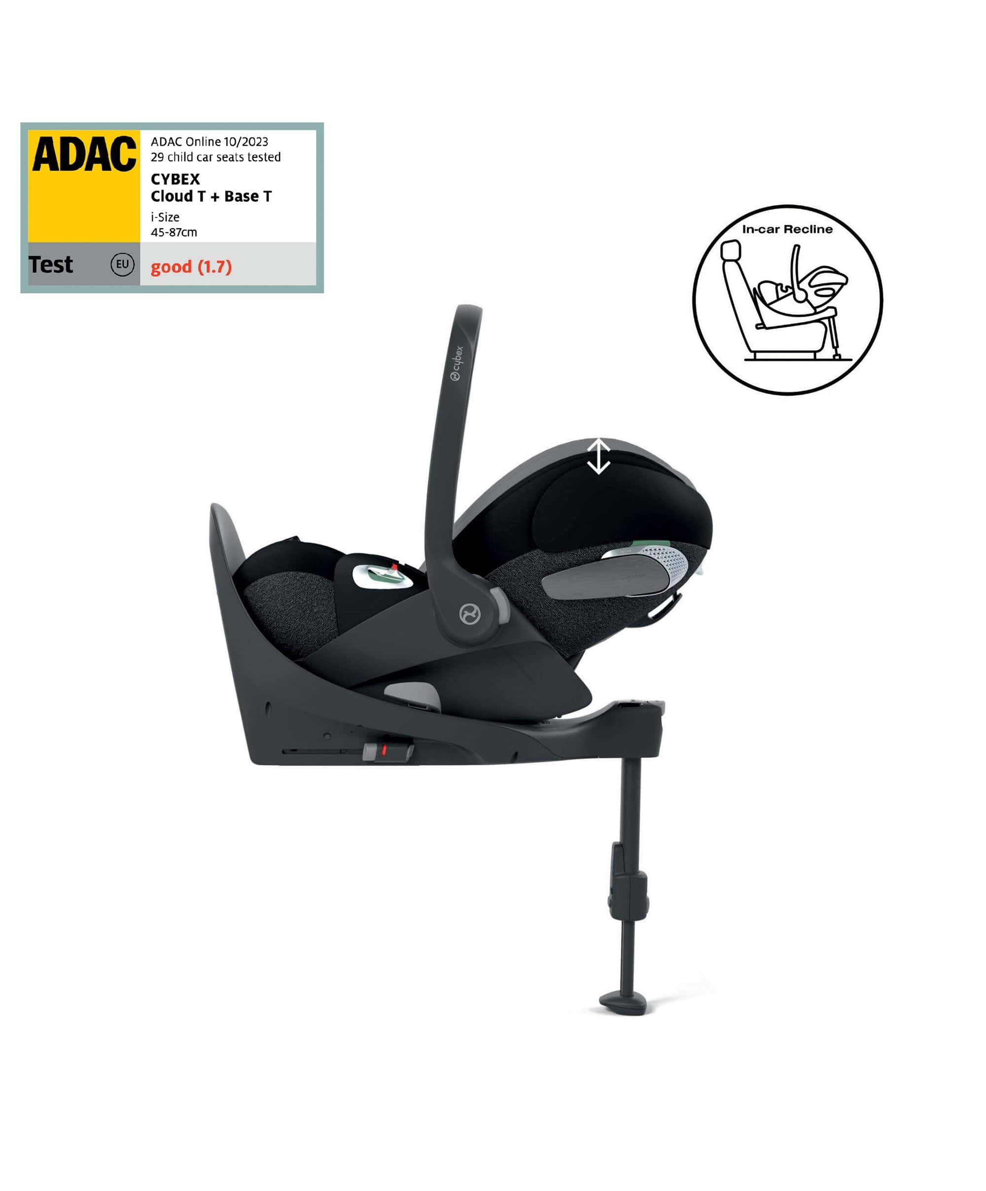Cybex Cloud T i-Size Rotating Baby Car Seat - Sepia Black - Image 15