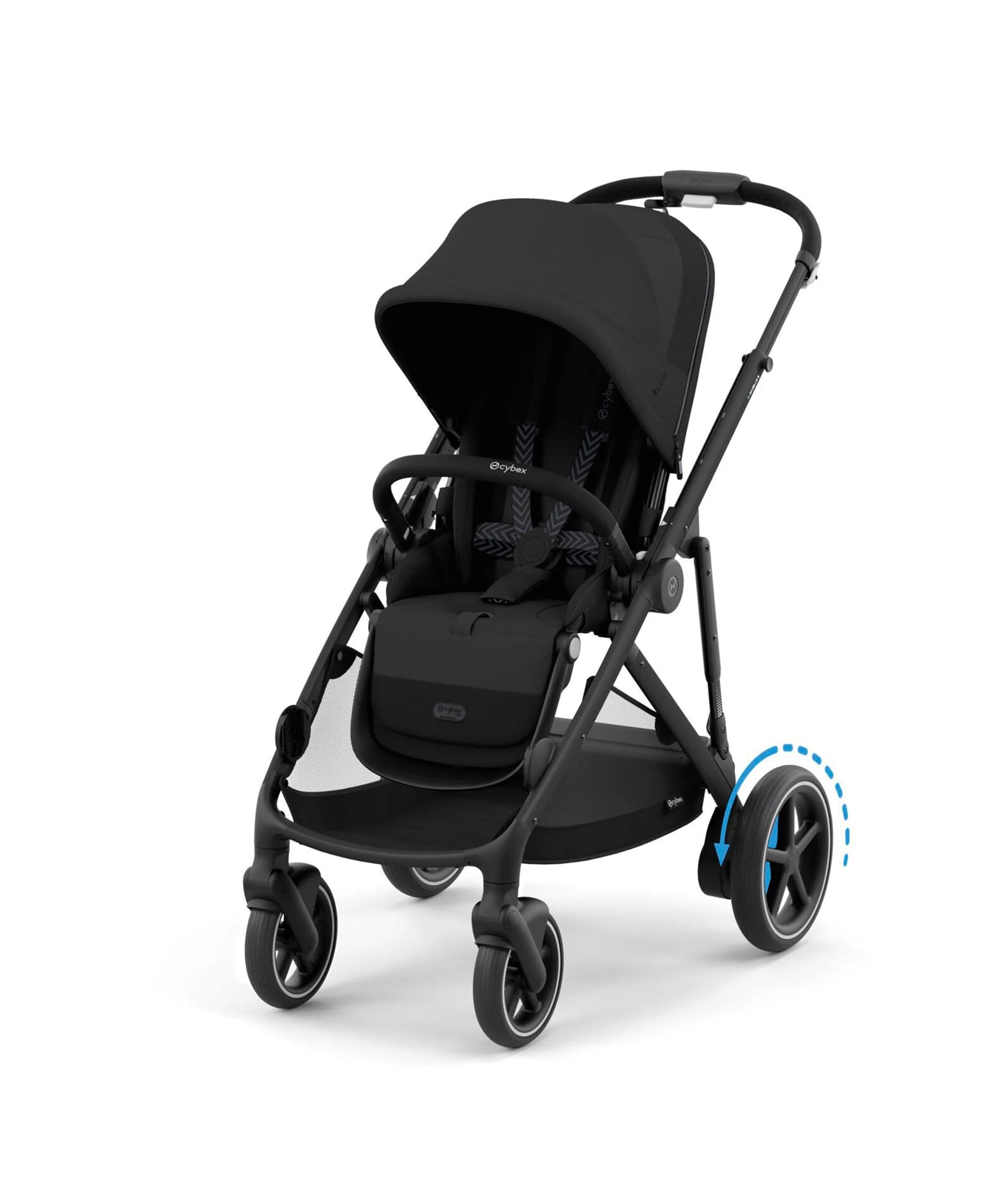 Cybex e-Gazelle S Electric Pushchair Bundle With Cybex Cloud T i-Size + Baby Car Seat & Base (7 Pieces) - Black - Image 2