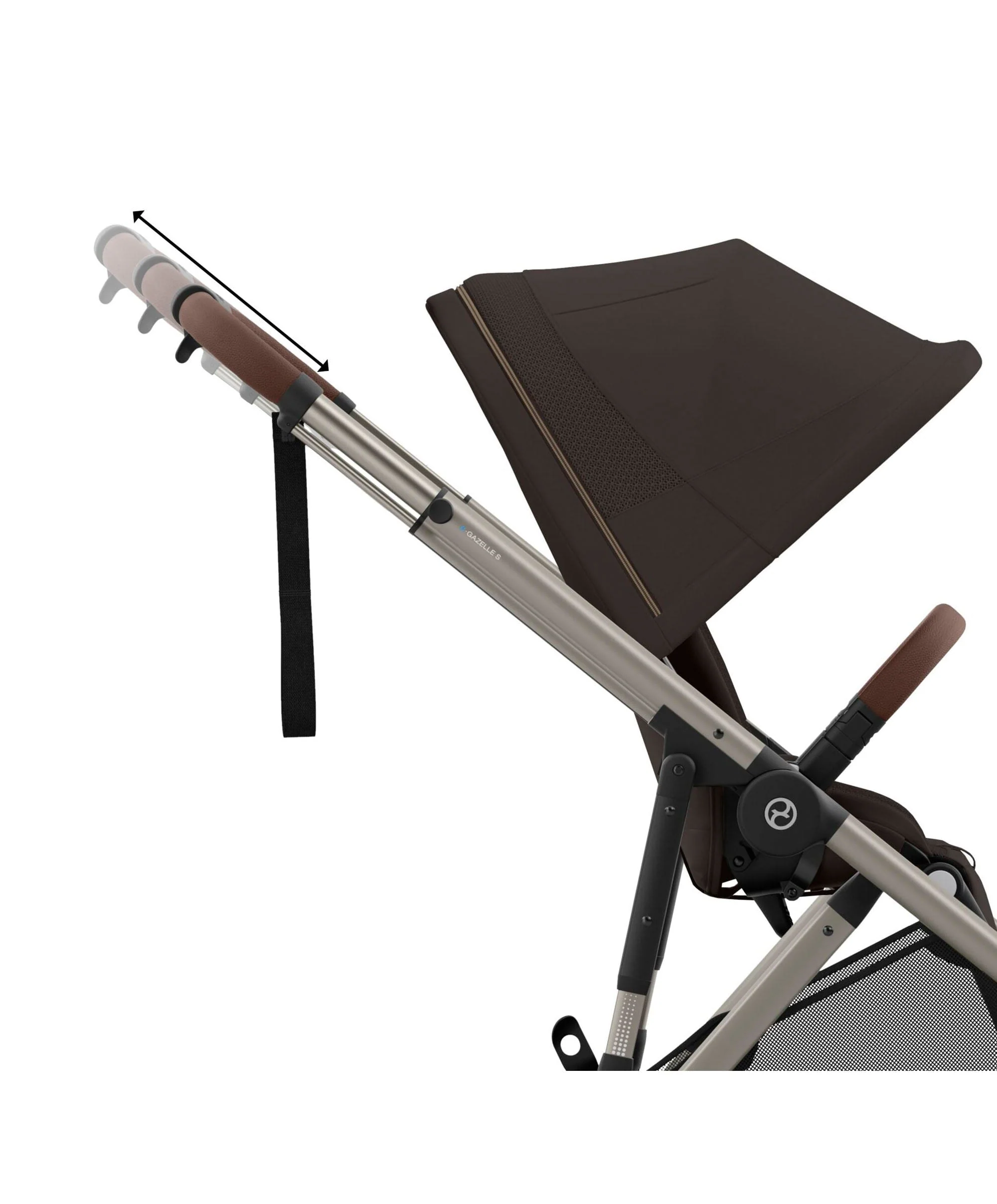 Cybex e-Gazelle S Electric Single to Double Pushchair - Chocolate Brown - Image 8