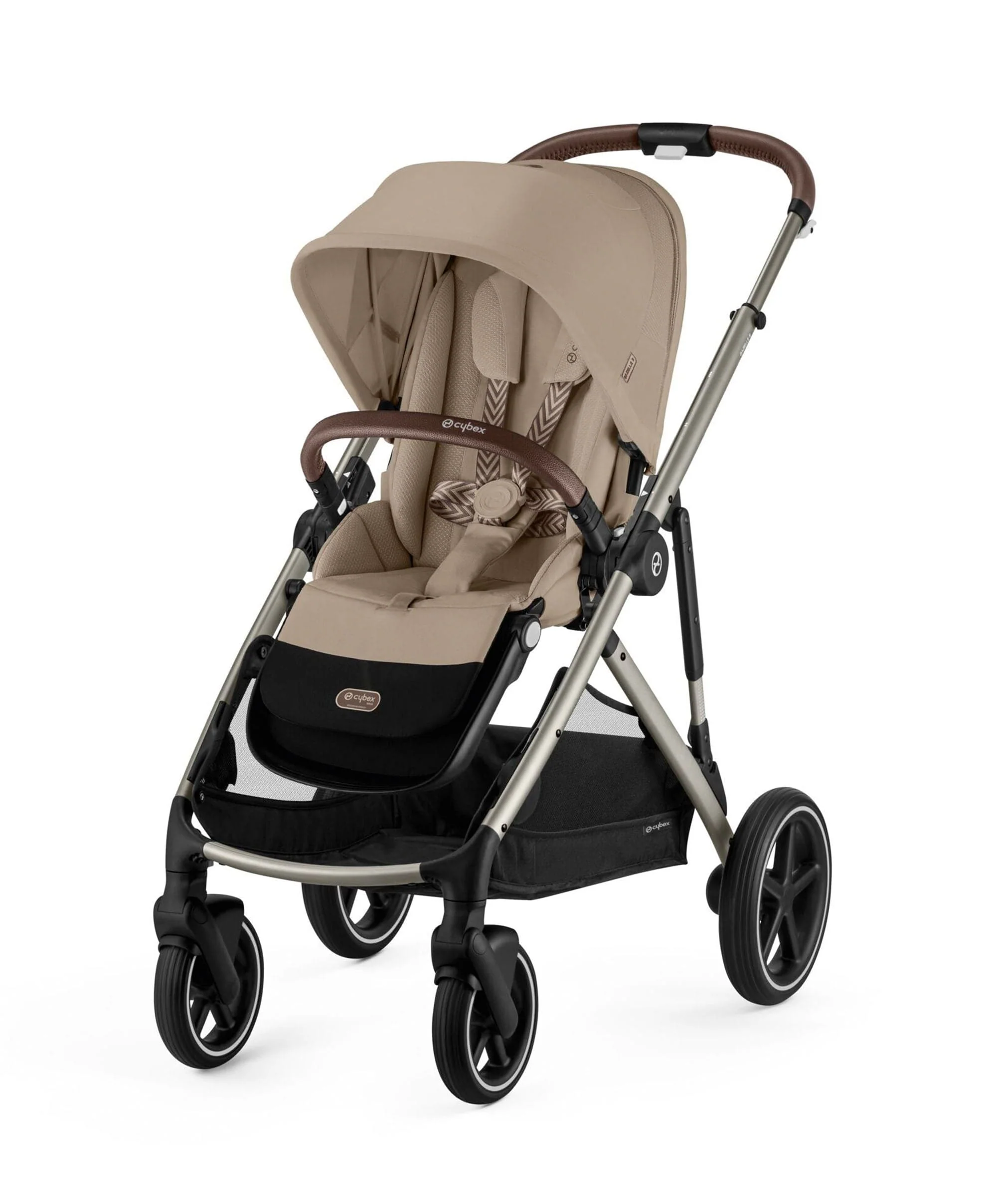 Cybex Gazelle S Pushchair Bundle with Cloud T i-Size Baby Car Seat & Base (7 Pieces) - Almond Beige - Image 2