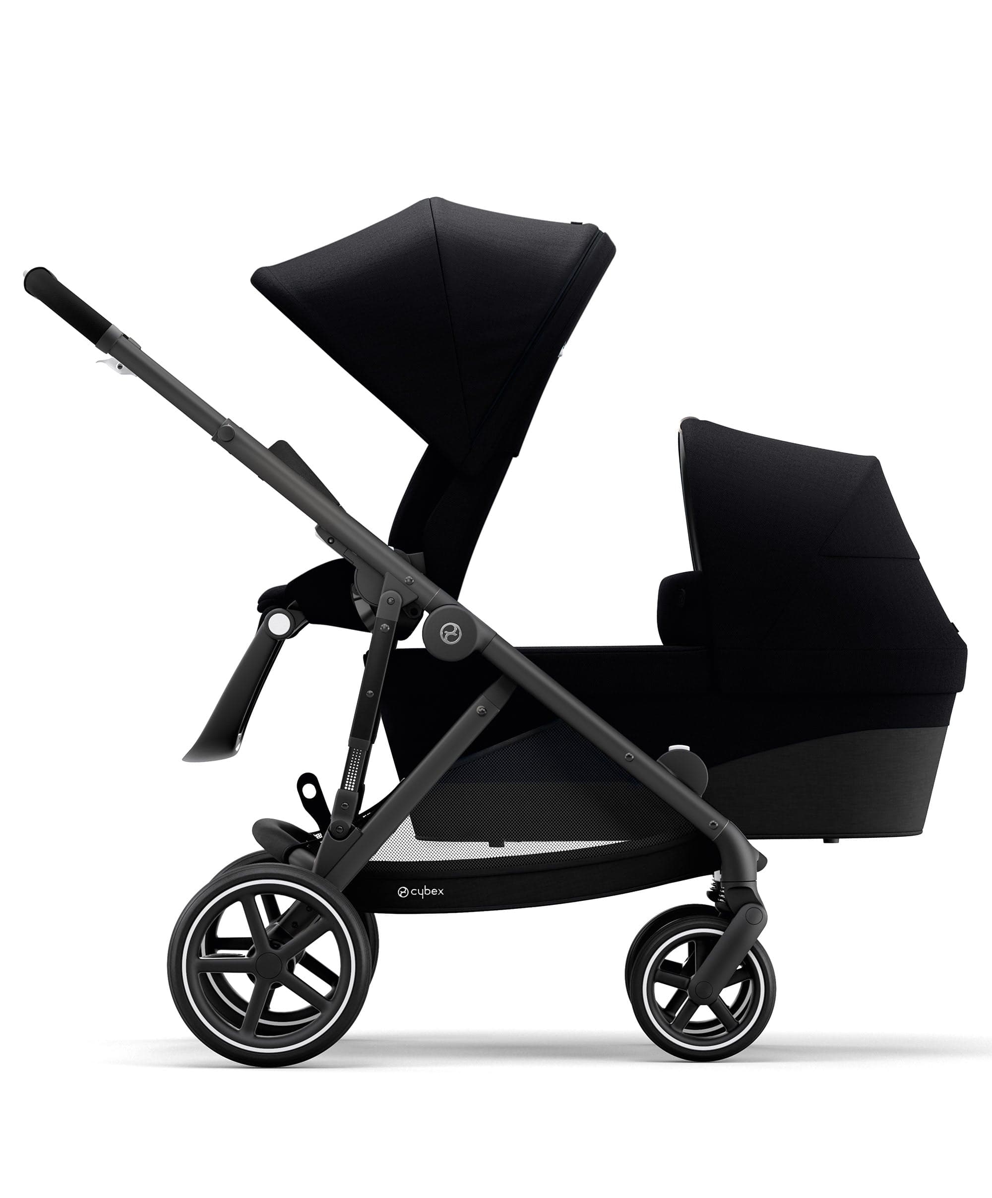 Cybex Gazelle S Twin Pushchair Bundle with Cybex Cloud T i-Size Rotating Baby Car Seat & Base (16 Pieces) - Moon Black - Image 11