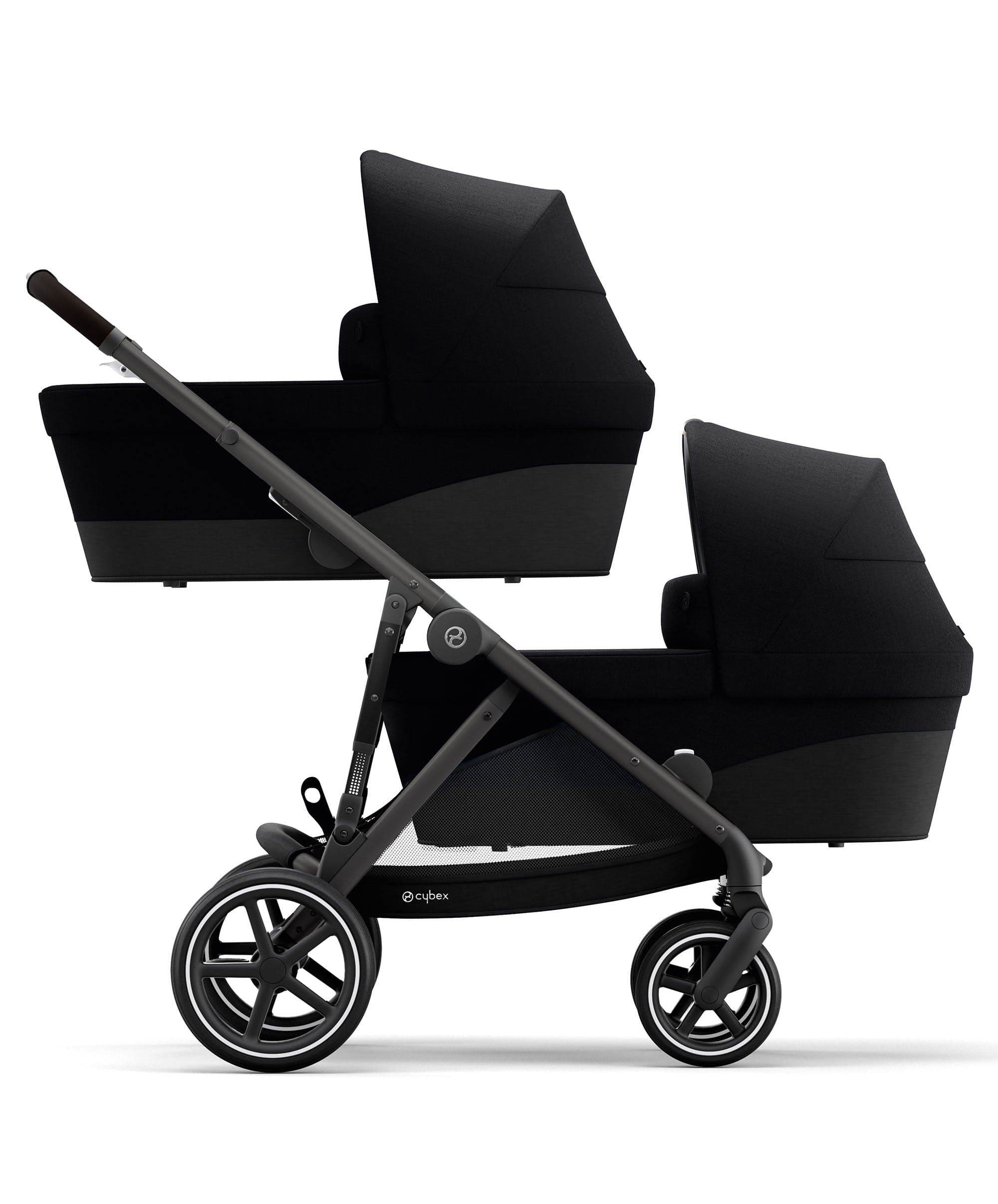 Cybex Gazelle S Twin Pushchair Bundle with Cybex Cloud T i-Size Rotating Baby Car Seat & Base (16 Pieces) - Moon Black - Image 12
