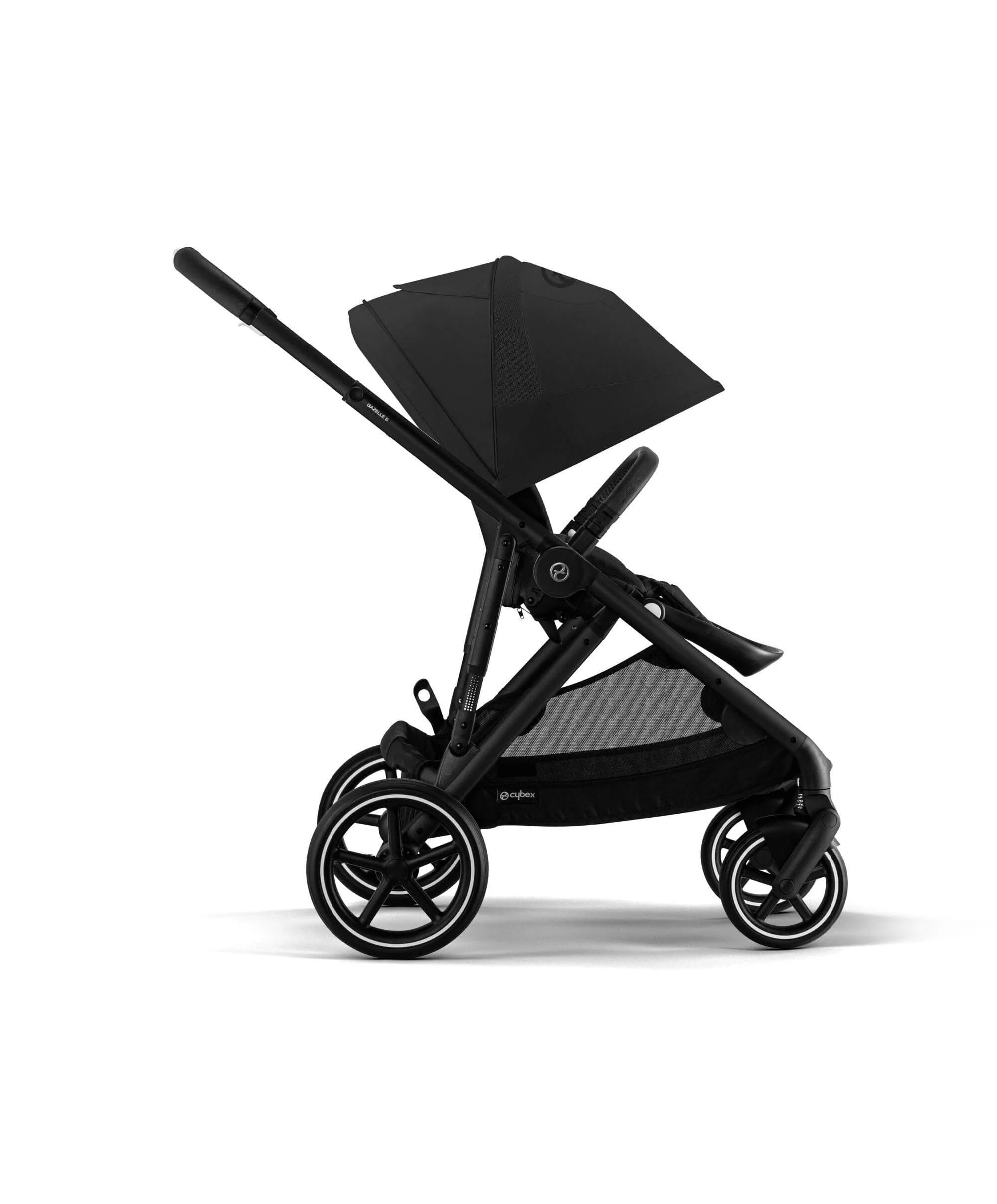 Cybex Gazelle S Twin Pushchair Bundle with Cybex Cloud T i-Size Rotating Baby Car Seat & Base (16 Pieces) - Moon Black - Image 5