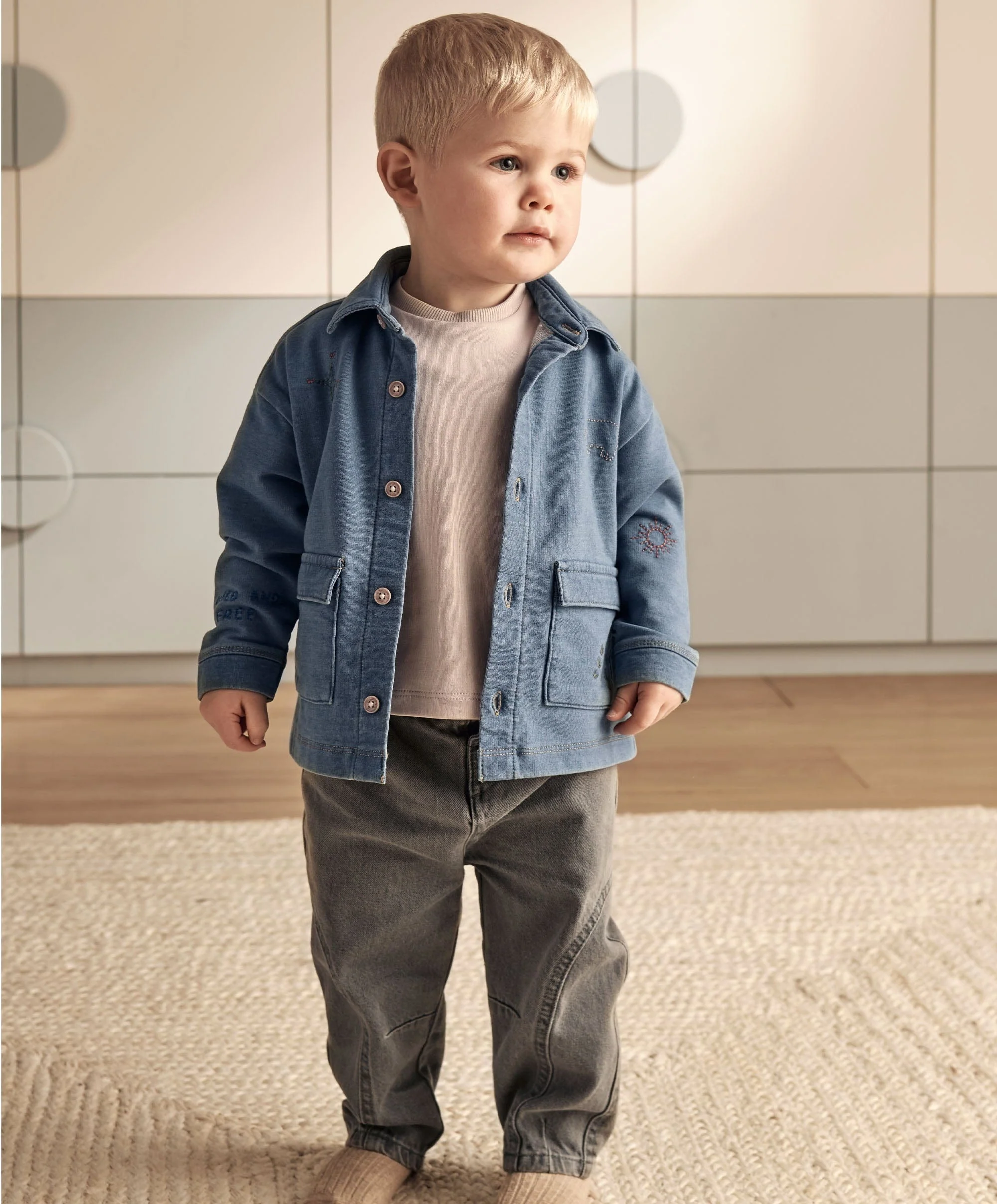 Denim Shacket & T-Shirt - Image 2