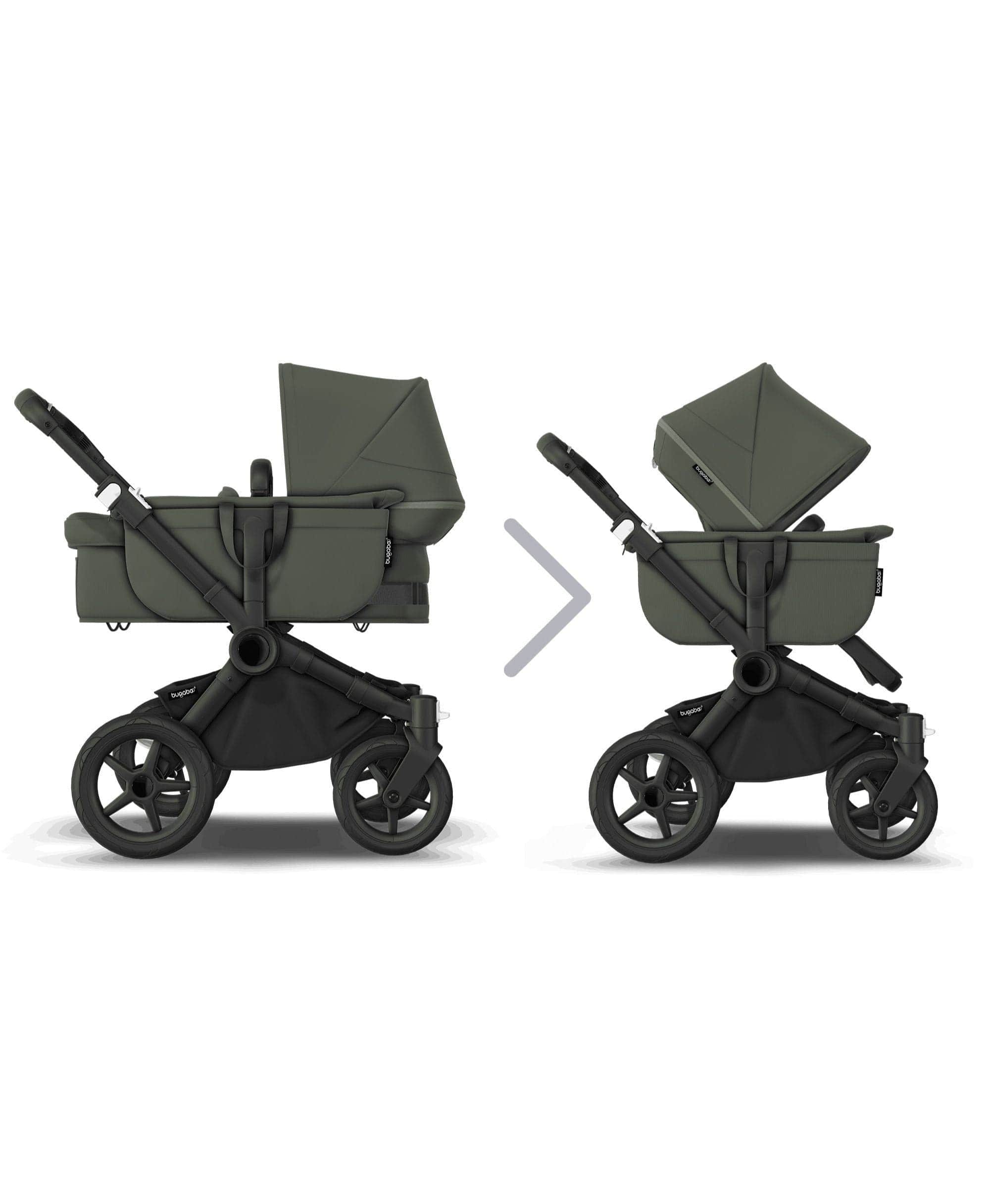 Bugaboo Donkey 5 Mono Complete Pushchair Ultimate Bundle with Cloud T Car Seat & Base - Forest Green - Image 3