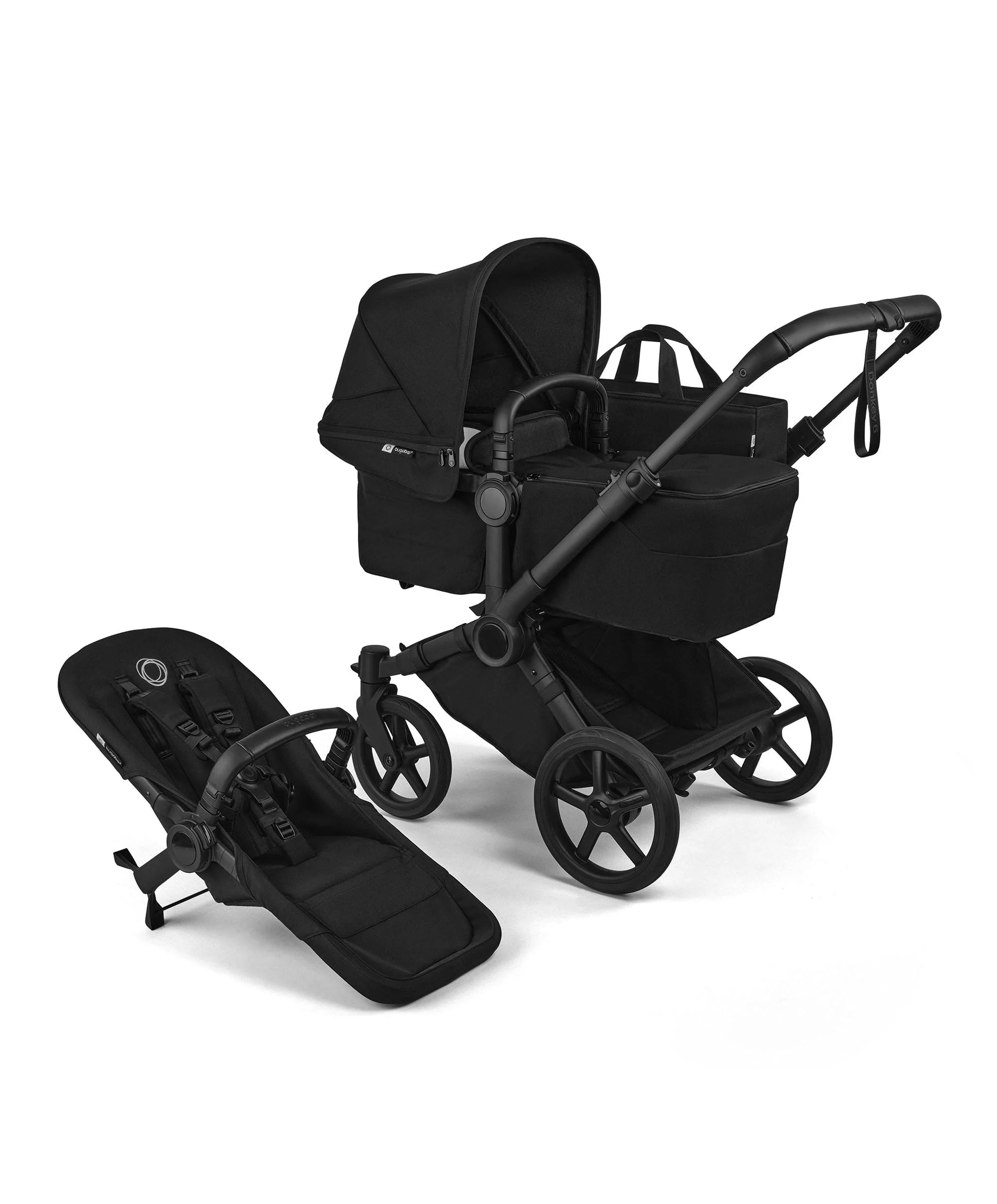 Bugaboo Donkey 6 Double Essential Pushchair Bundle (5 Pieces) - Heritage Black - Image 2