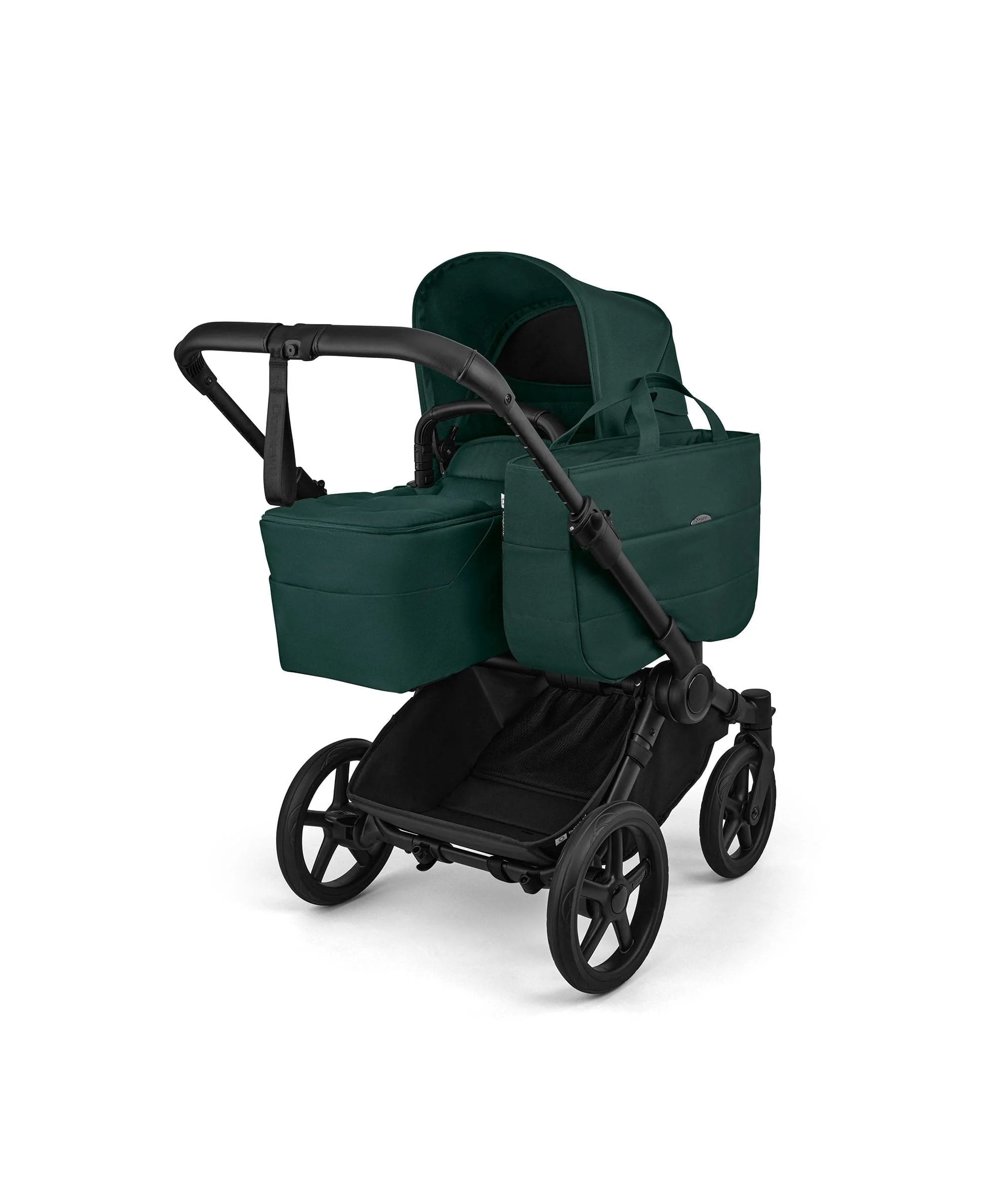 Bugaboo Donkey 6 Duo Ultimate Pushchair Bundle With Cybex Cloud T+ i-Size Rotating Baby Car Seat & Base (8 Pieces) - Fern Green - Image 5