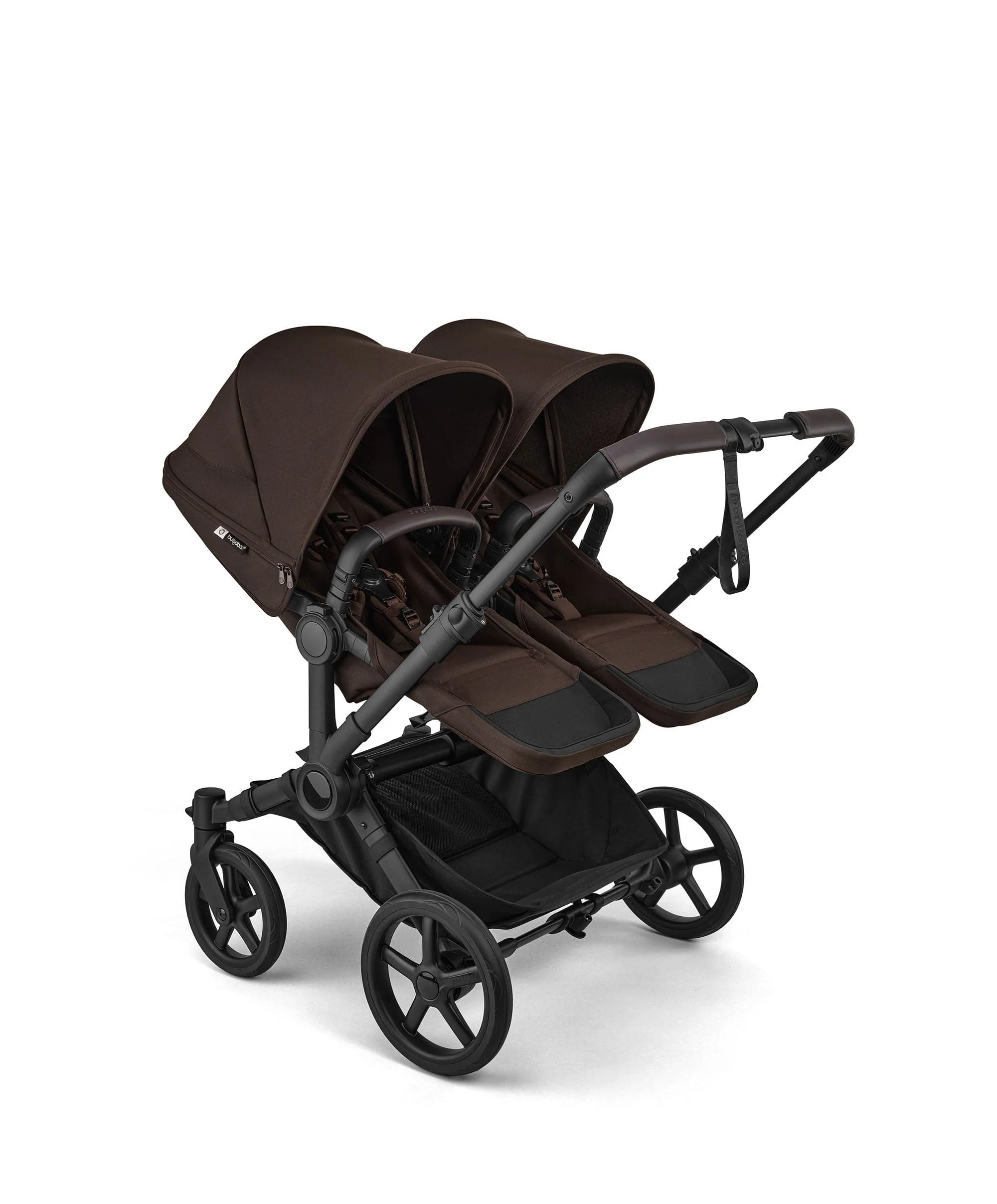 Bugaboo Donkey 6 Double Ultimate Pushchair Bundle With Cybex Cloud T i-Size Rotating Baby Car Seat & Base (8 Pieces) - Cocoa Brown - Image 6