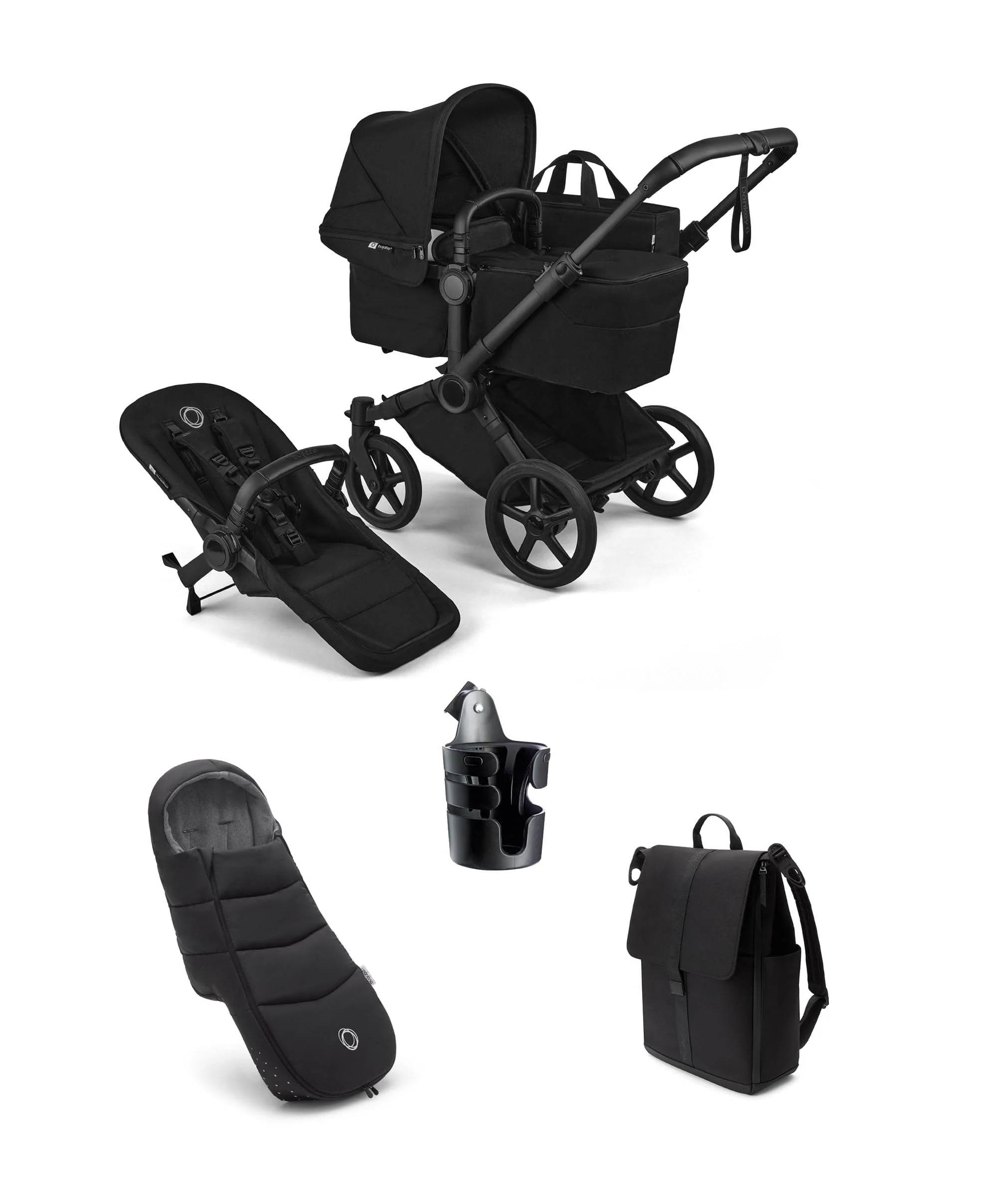 Bugaboo Donkey 6 Single Essential Pushchair Bundle (4 Pieces) - Heritage Black