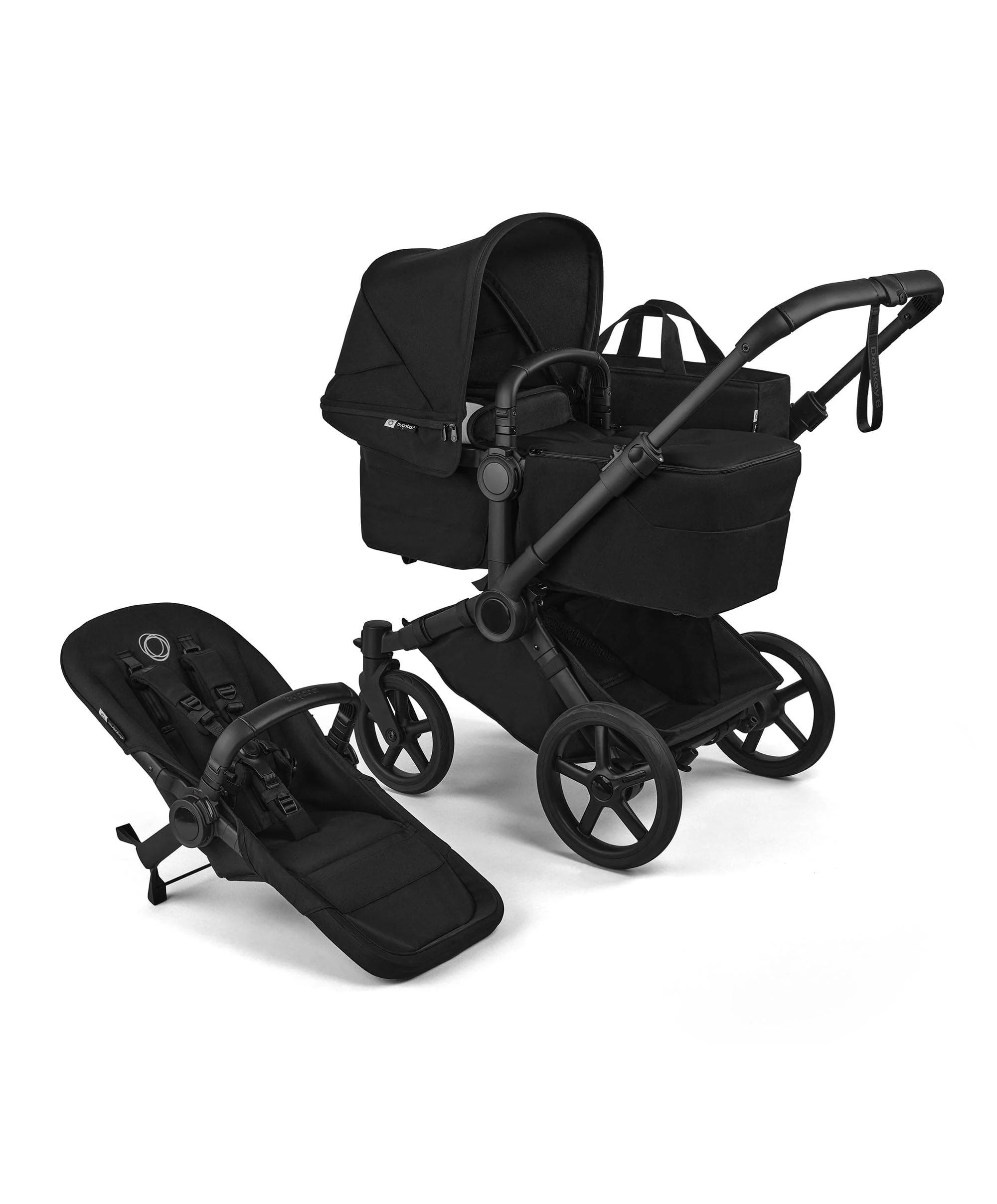 Donkey 6 Twin Essential Bundle With Cybex Cloud T+ i-Size Rotating Baby Car Seat (11 Pieces) - Heritage Black - Image 2