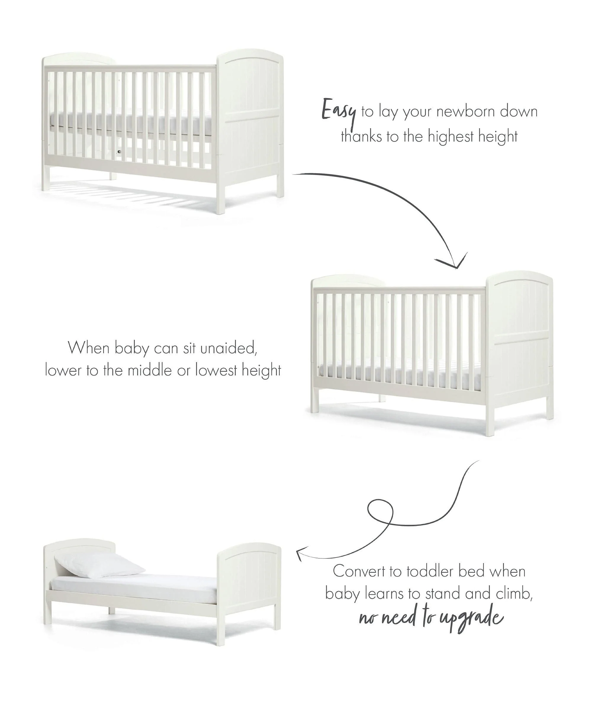 Dover Cotbed - White - Image 4