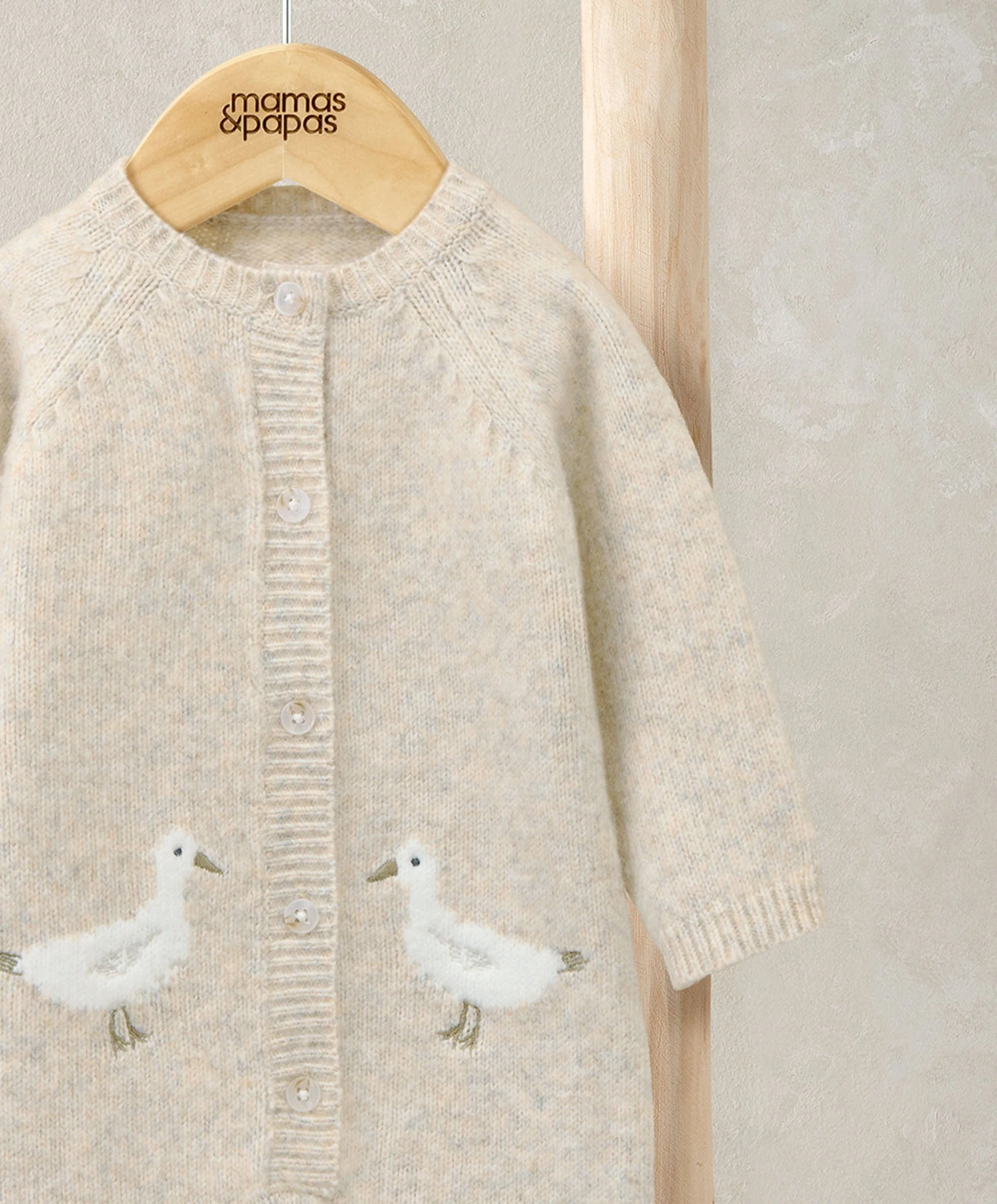 Duck Knitted Romper Oatmeal - Image 2