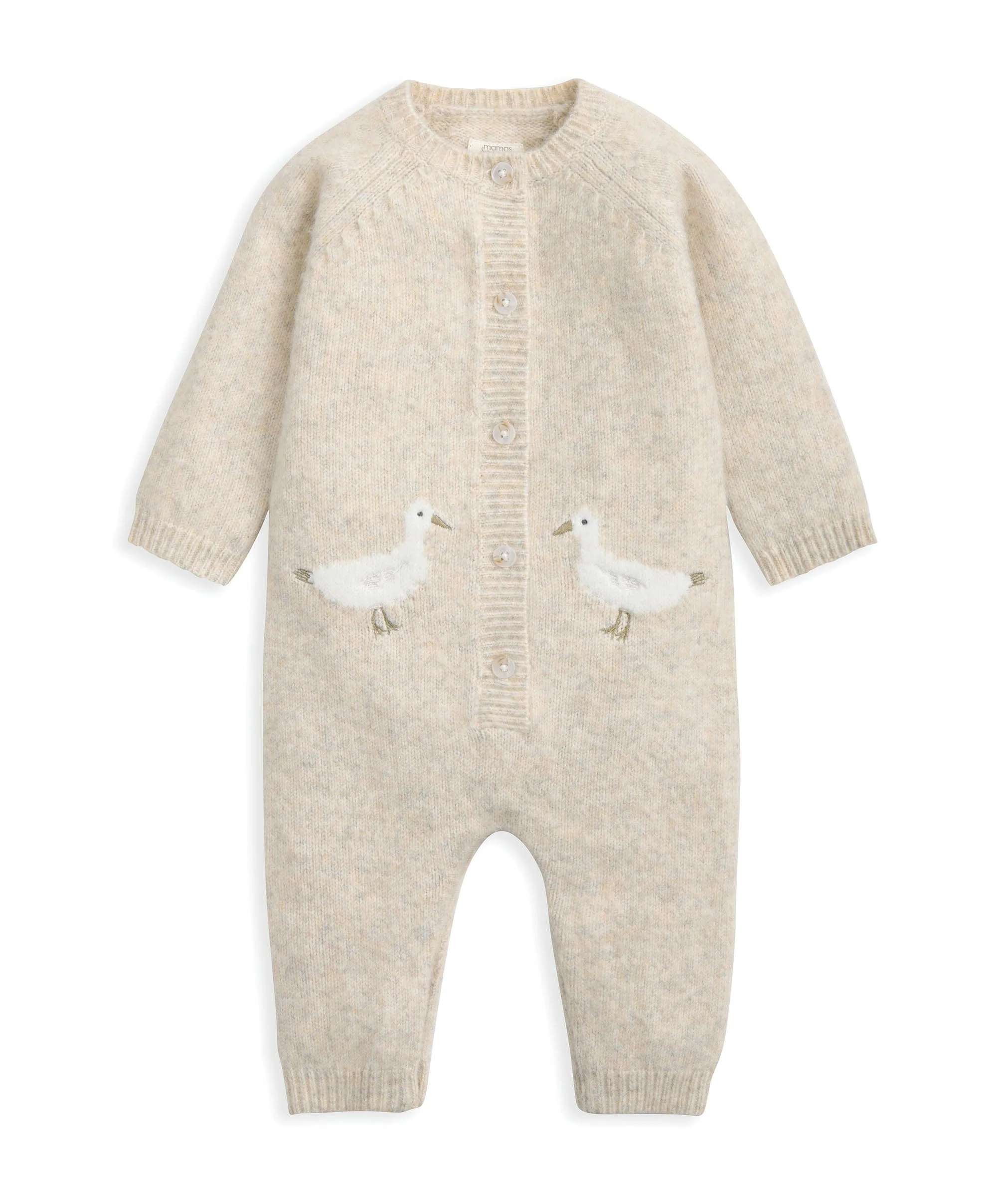 Duck Knitted Romper Oatmeal - Image 3