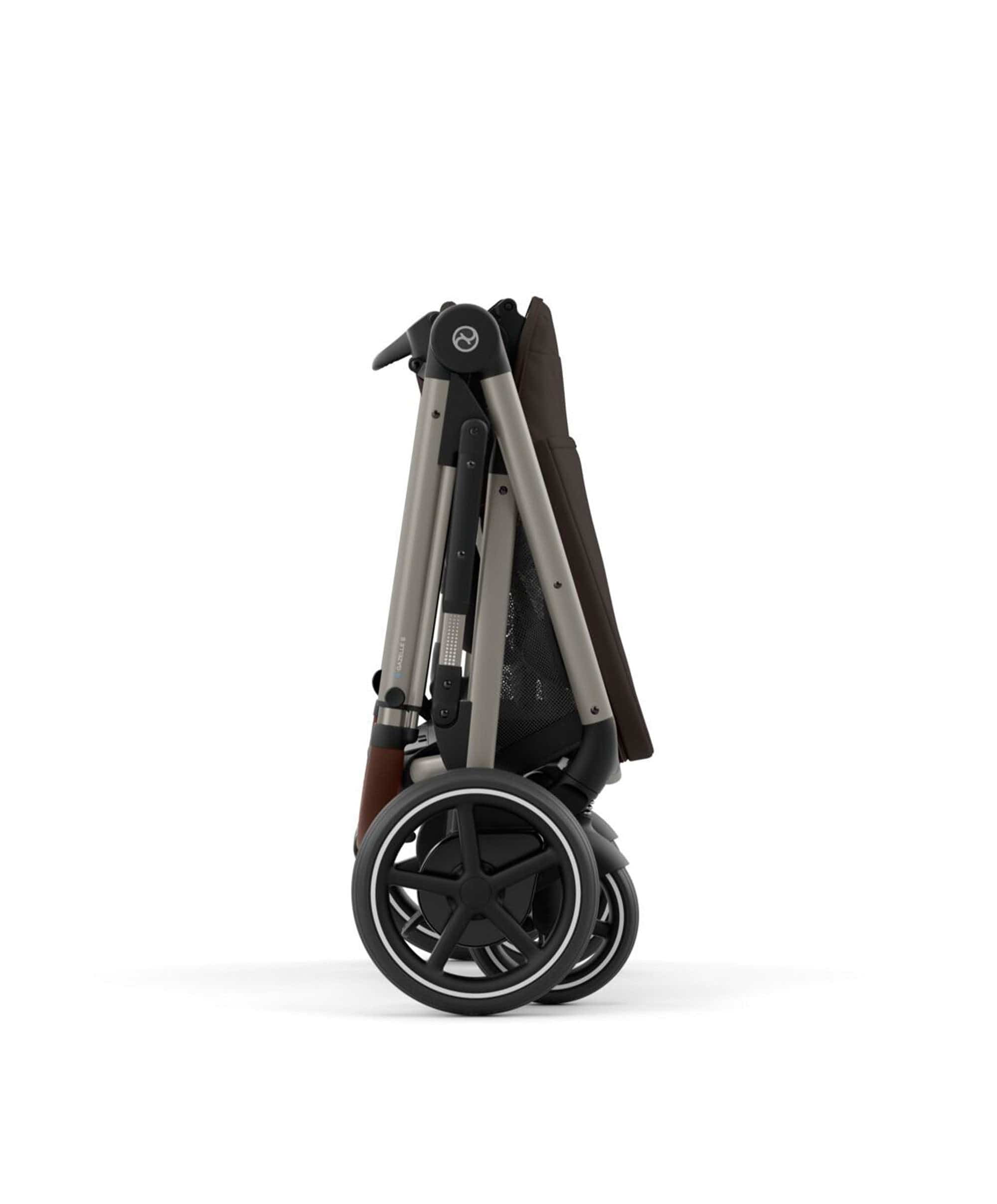 Cybex e-Gazelle S Electric Single to Double Pushchair Bundle with Cybex Cloud T i-Size Rotating Car Seat (7 Pieces) - Chocolate Brown - Image 8