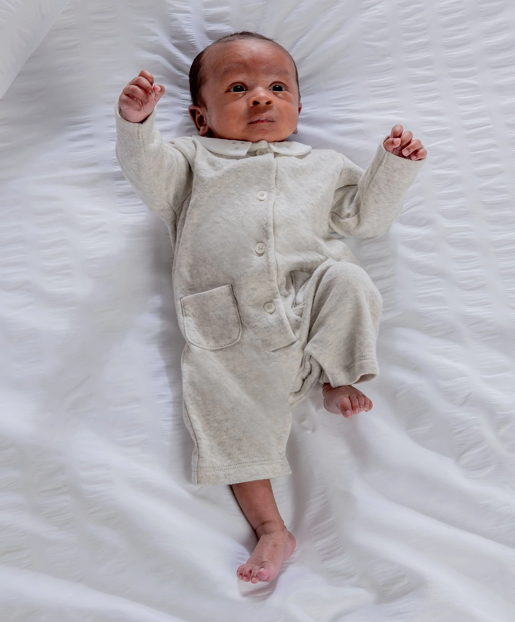 Embroidered Collar Romper - Image 2