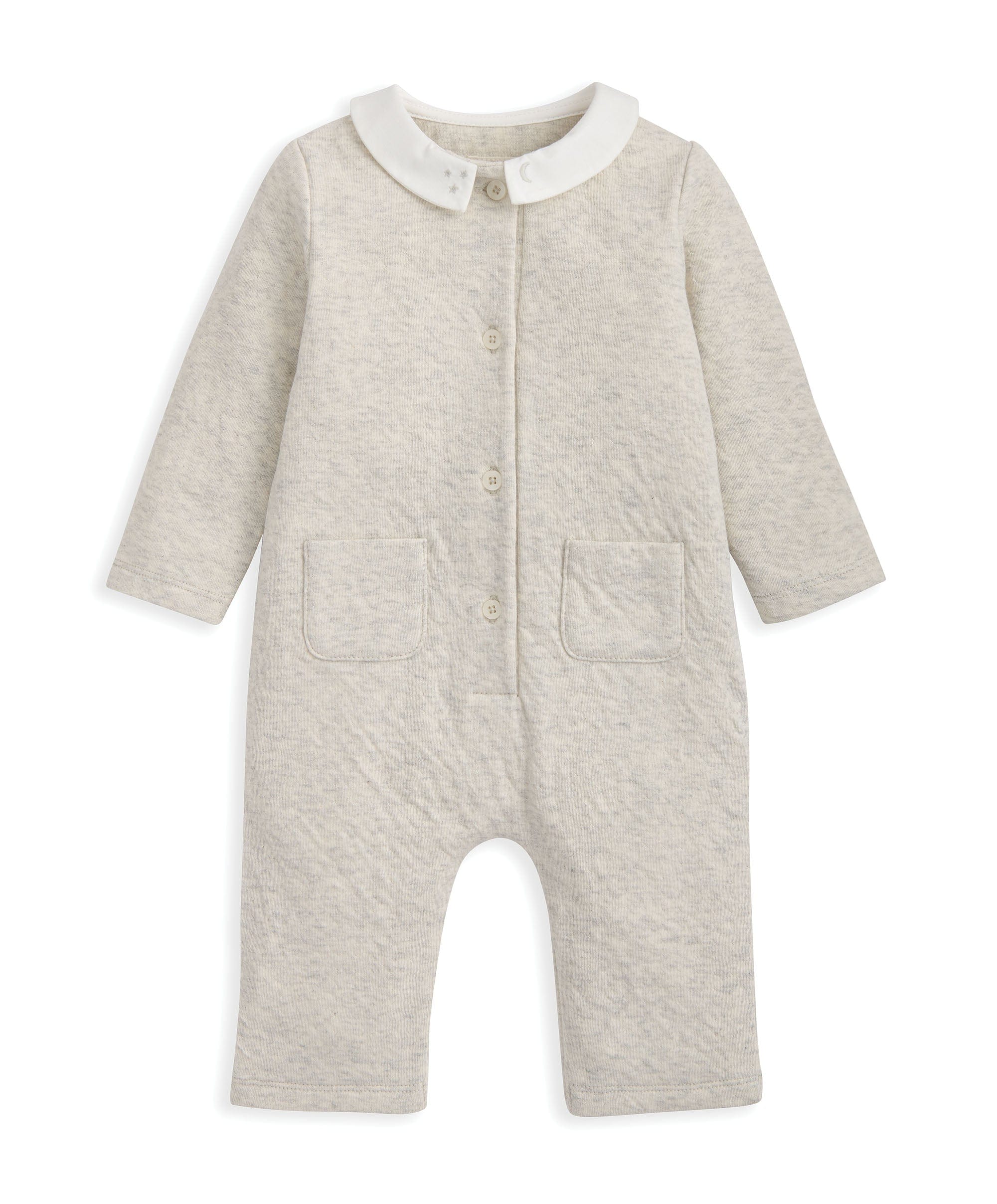 Embroidered Collar Romper - Image 4