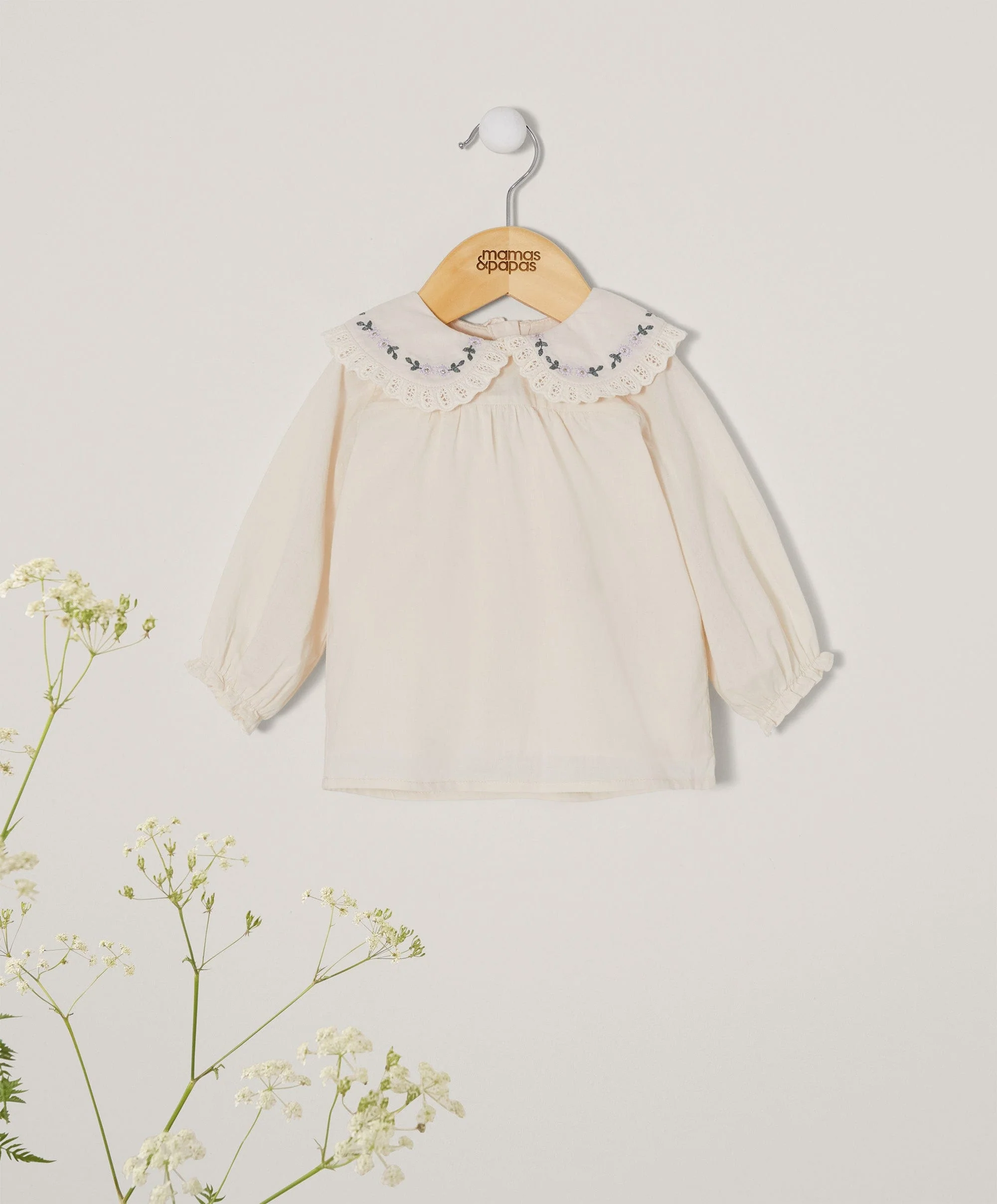 Embroidered Collar Blouse - Image 2
