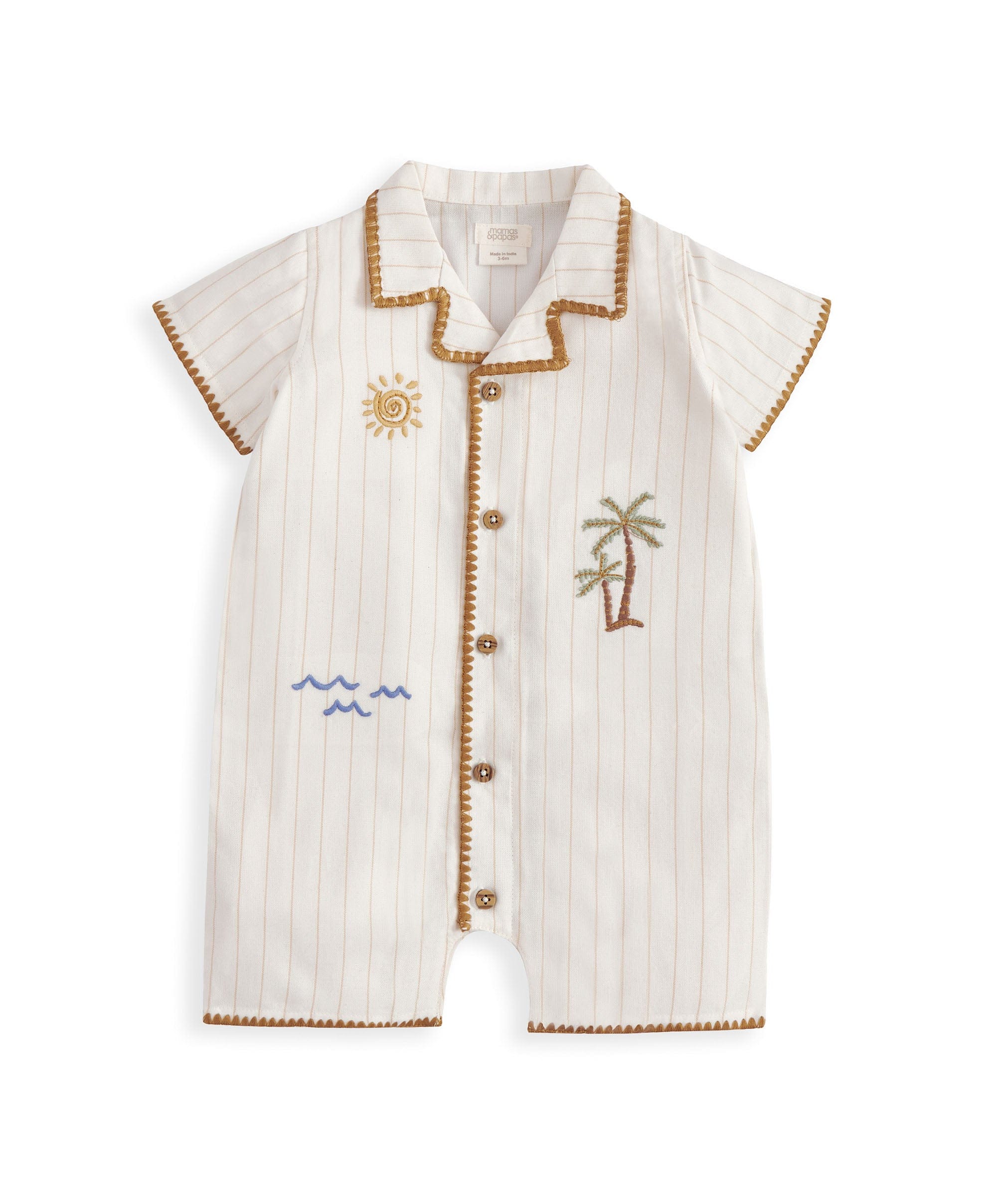 Linen Shirt Romper - Image 5