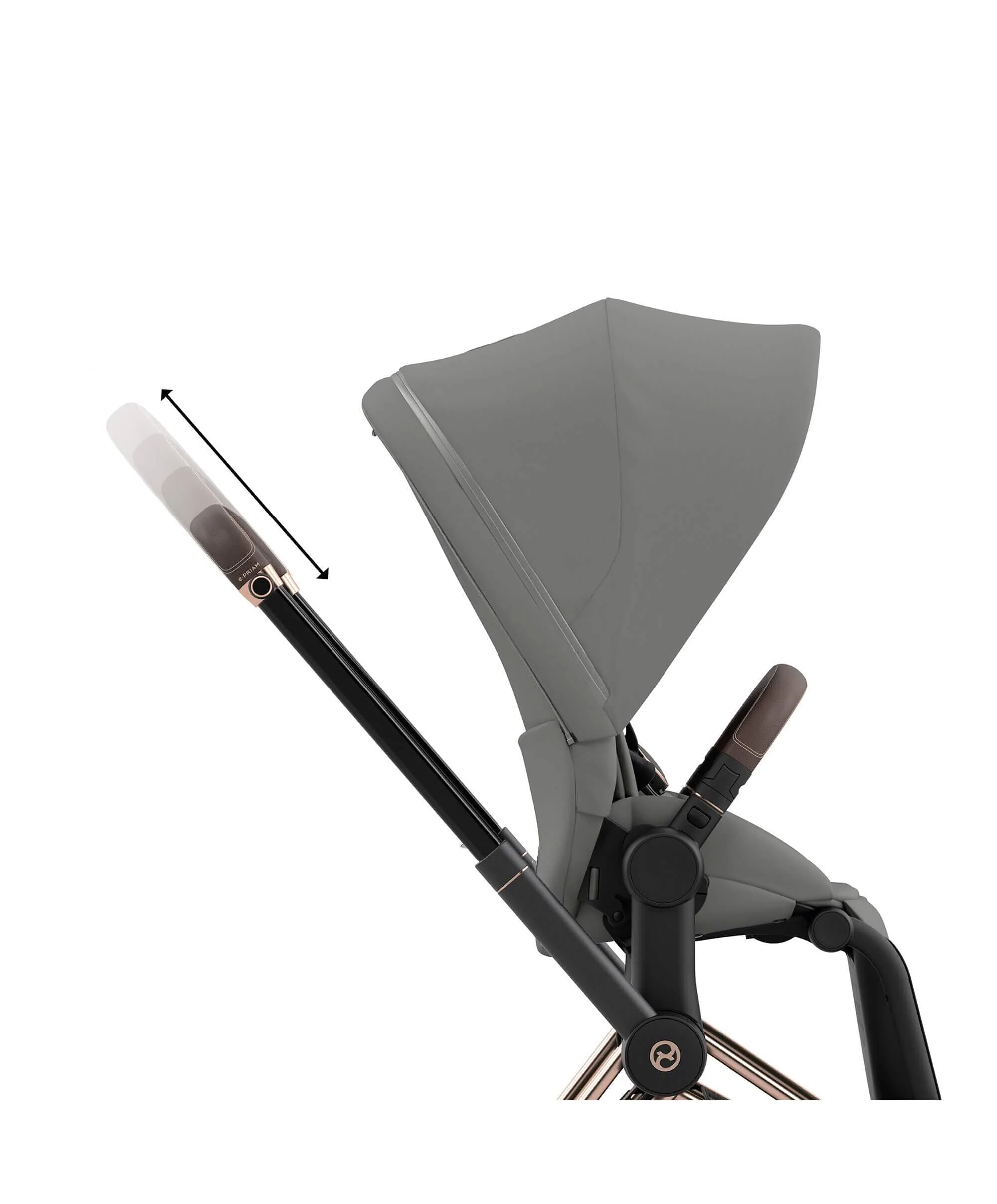 Cybex ePriam Pushchair - Rose Gold/Sepia Black - Image 6