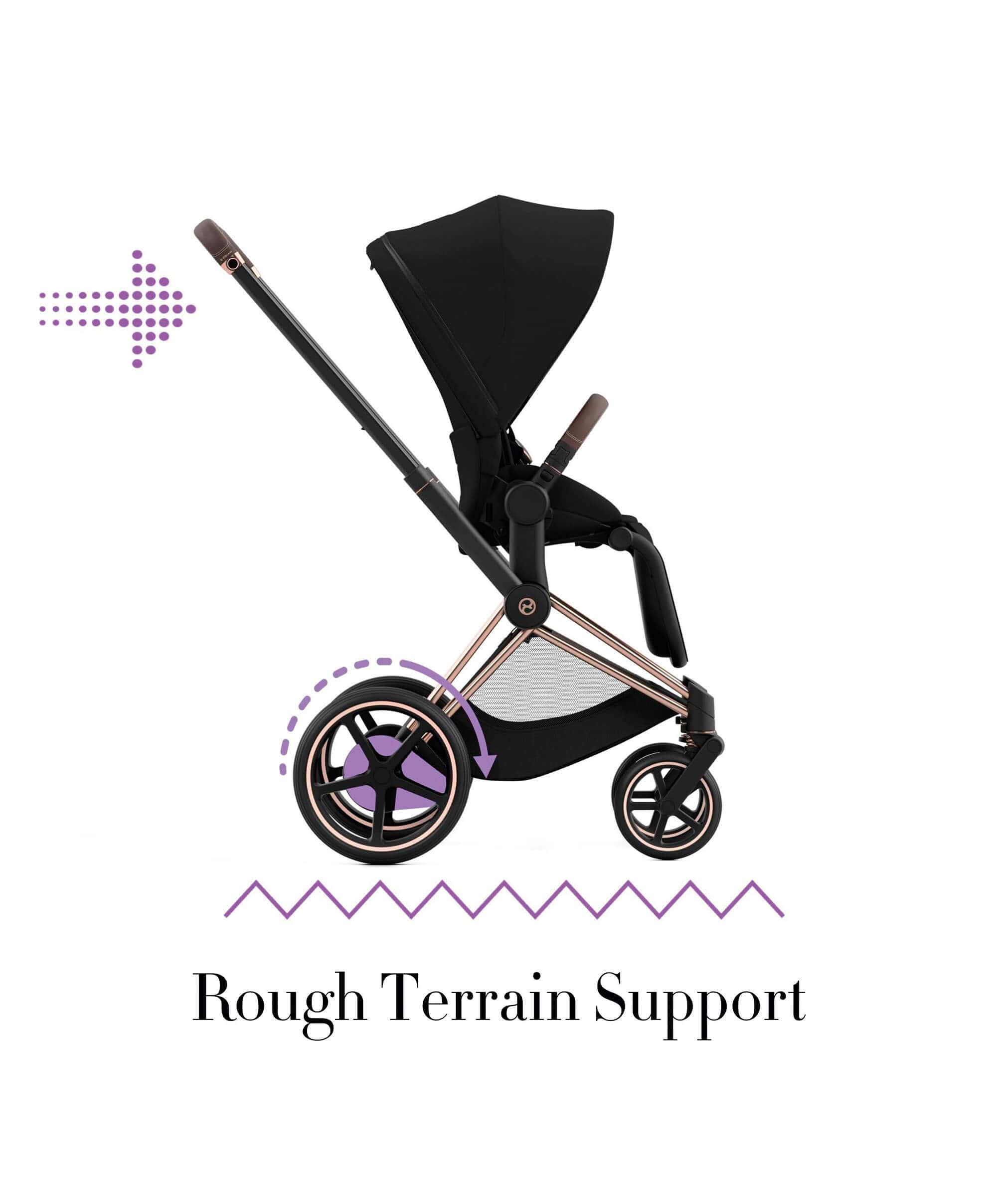 Cybex ePriam Pushchair - Rose Gold/Sepia Black - Image 8