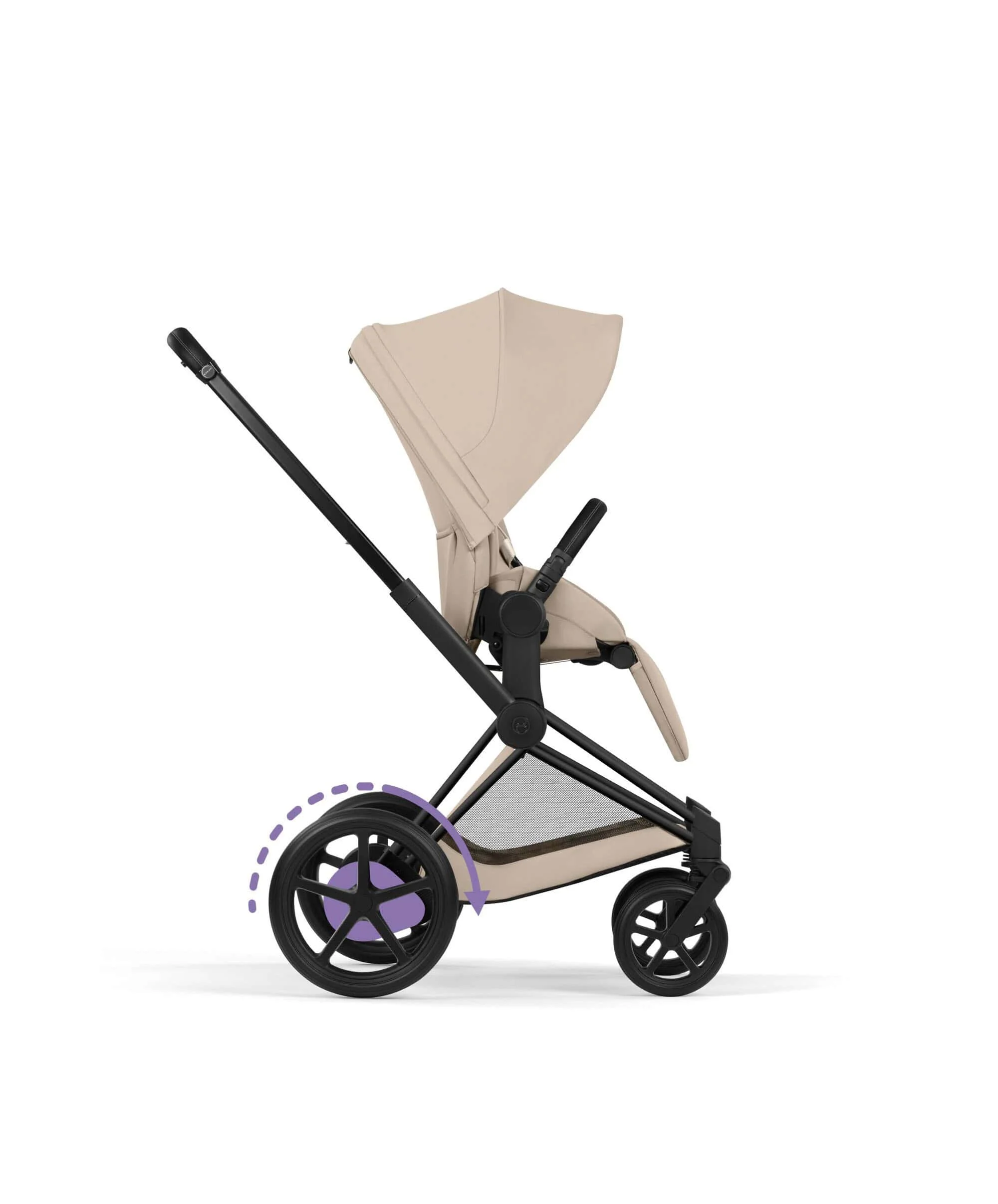 Cybex e-Priam Ultimate Pushchair Bundle with Cybex Cloud T i-Size Rotating Baby Car Seat & Base - Sepia Black - Image 3