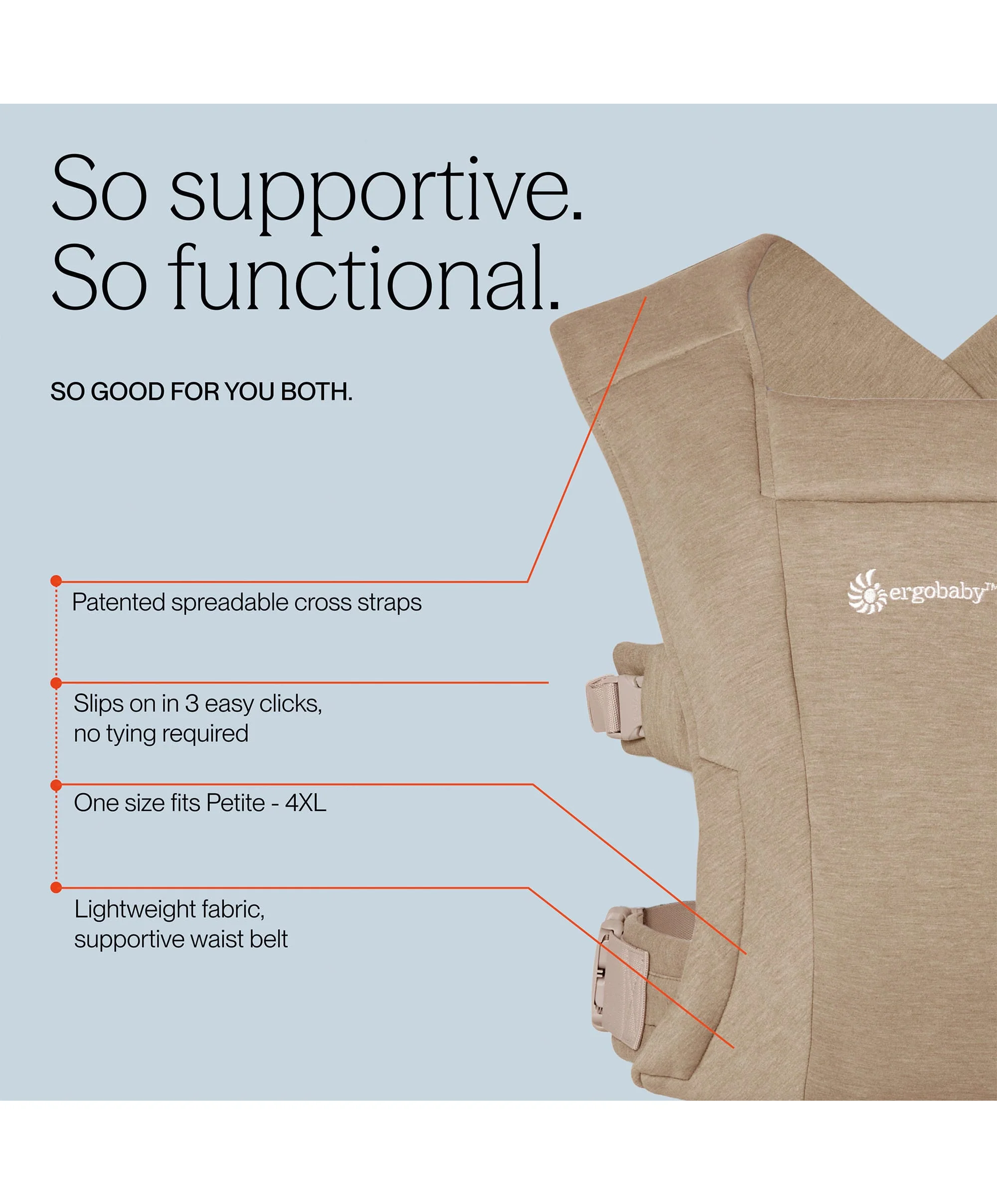 Ergobaby Embrace Baby Carrier - Soft Olive - Image 5