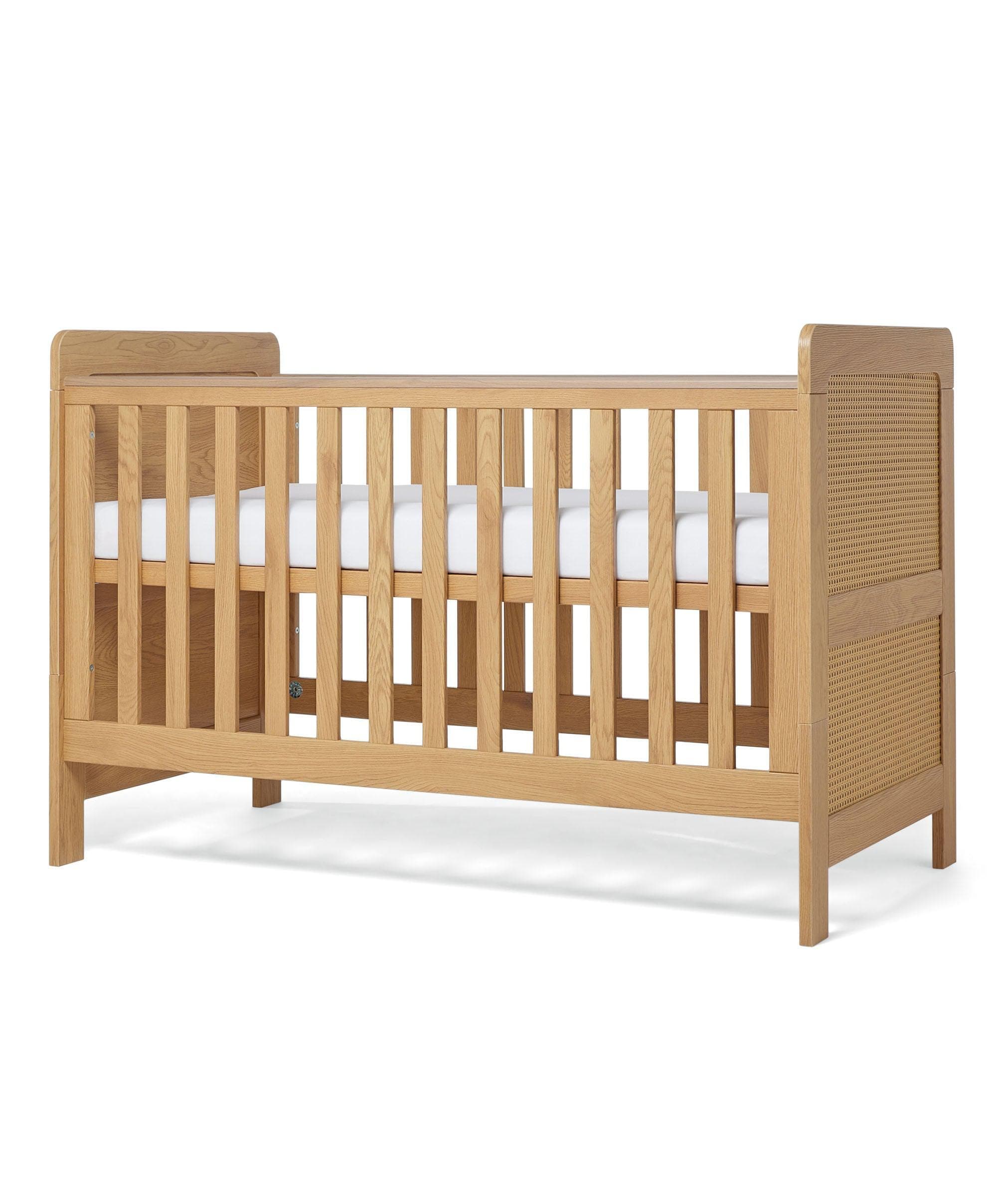 Esna Cotbed & Premium Pocket Spring Cotbed Mattress Bundle - Rattan - Image 6