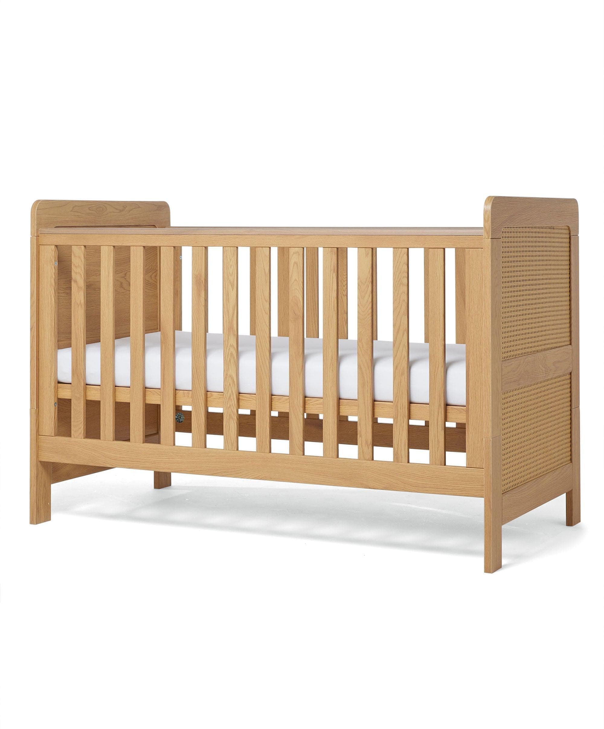 Esna Cotbed & Premium Pocket Spring Cotbed Mattress Bundle - Rattan - Image 7
