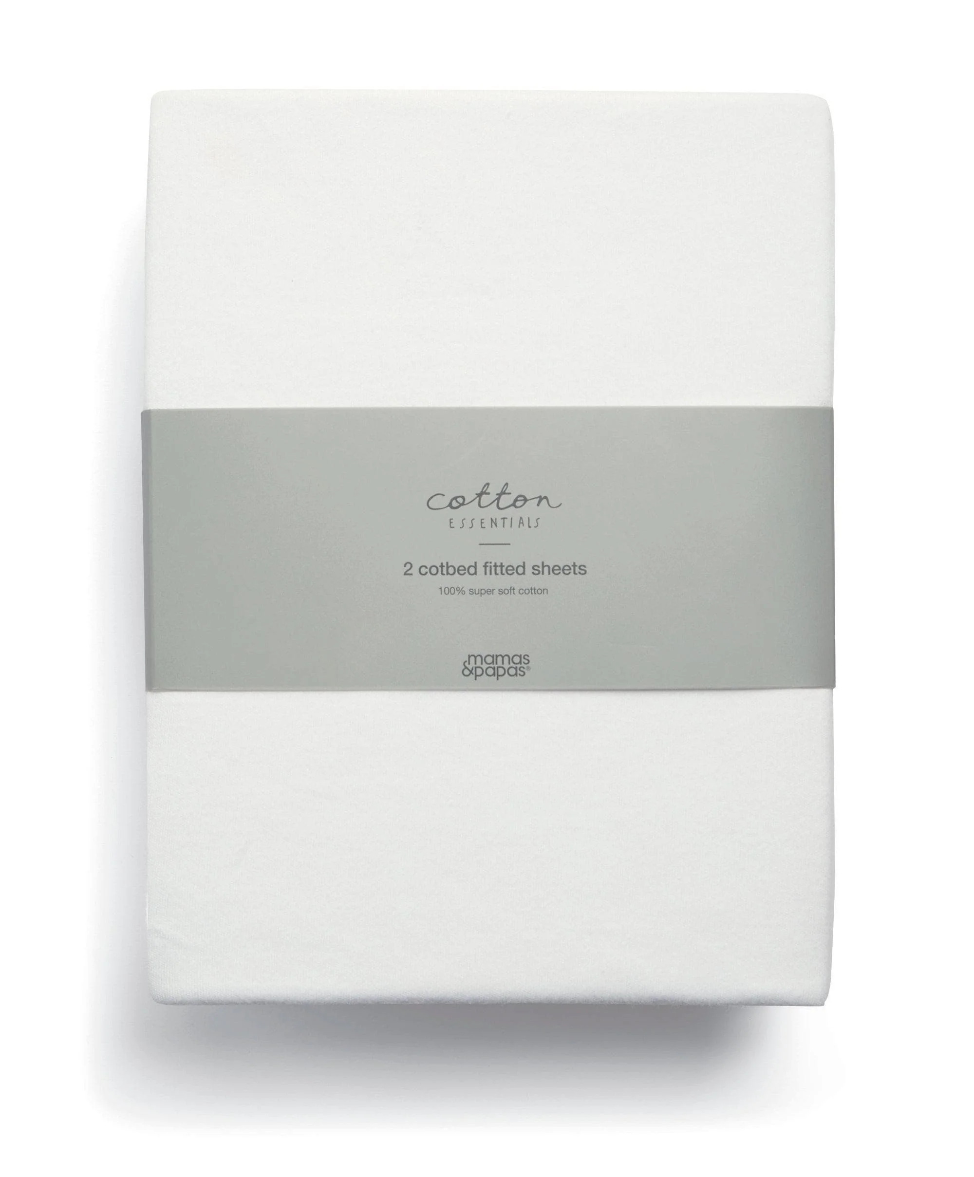 Essential Airflow Fibre Cotbed Mattress & Fitted Sheets (2 Pack) - White - Image 3