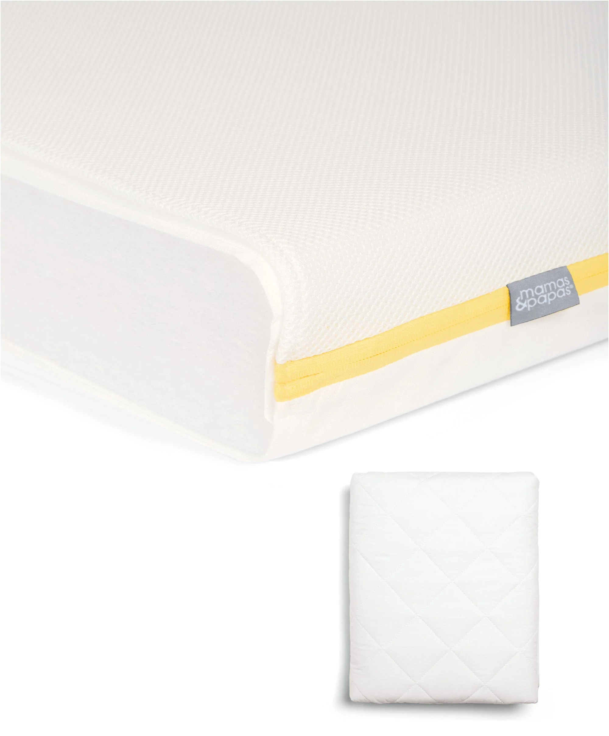 Essential Airflow Fibre Cotbed Mattress & Anti-Allergy Quilted Mattress Protector Bundle