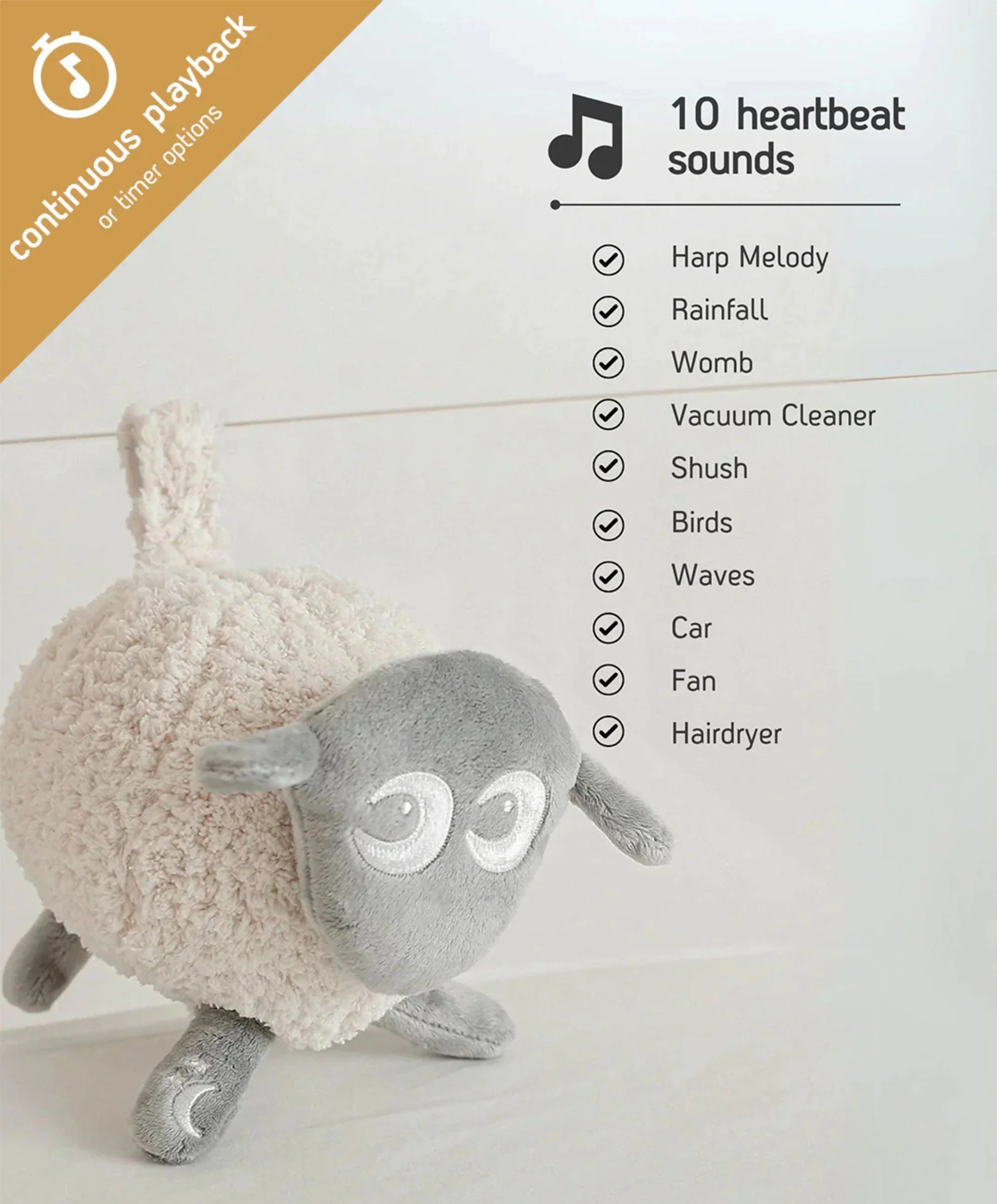 Ewan the Dream Sheep Deluxe - Grey - Image 3