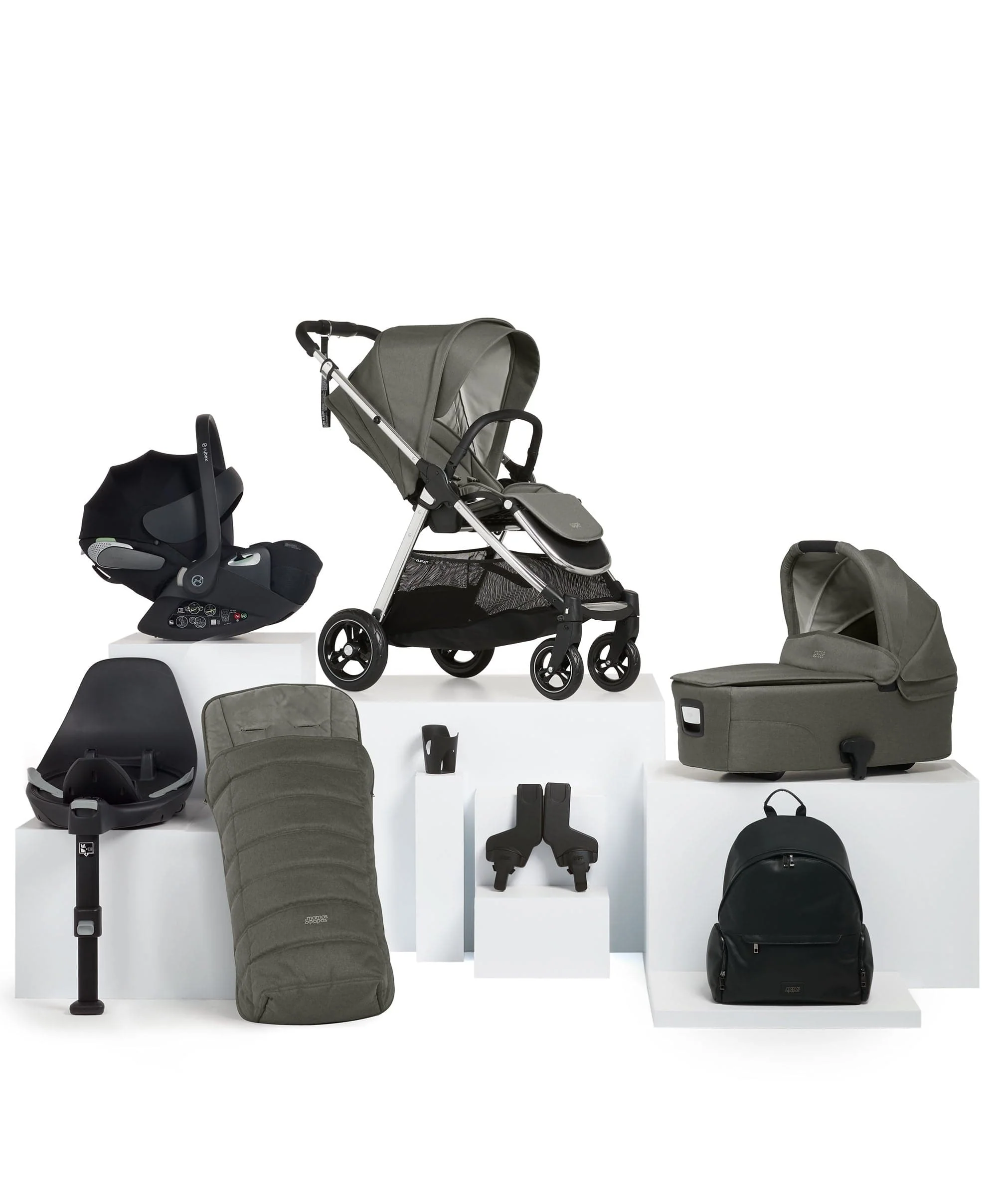 Flip XT³ Pushchair Bundle with Cybex Cloud T Car Seat (8 Pieces) - Harbour Grey