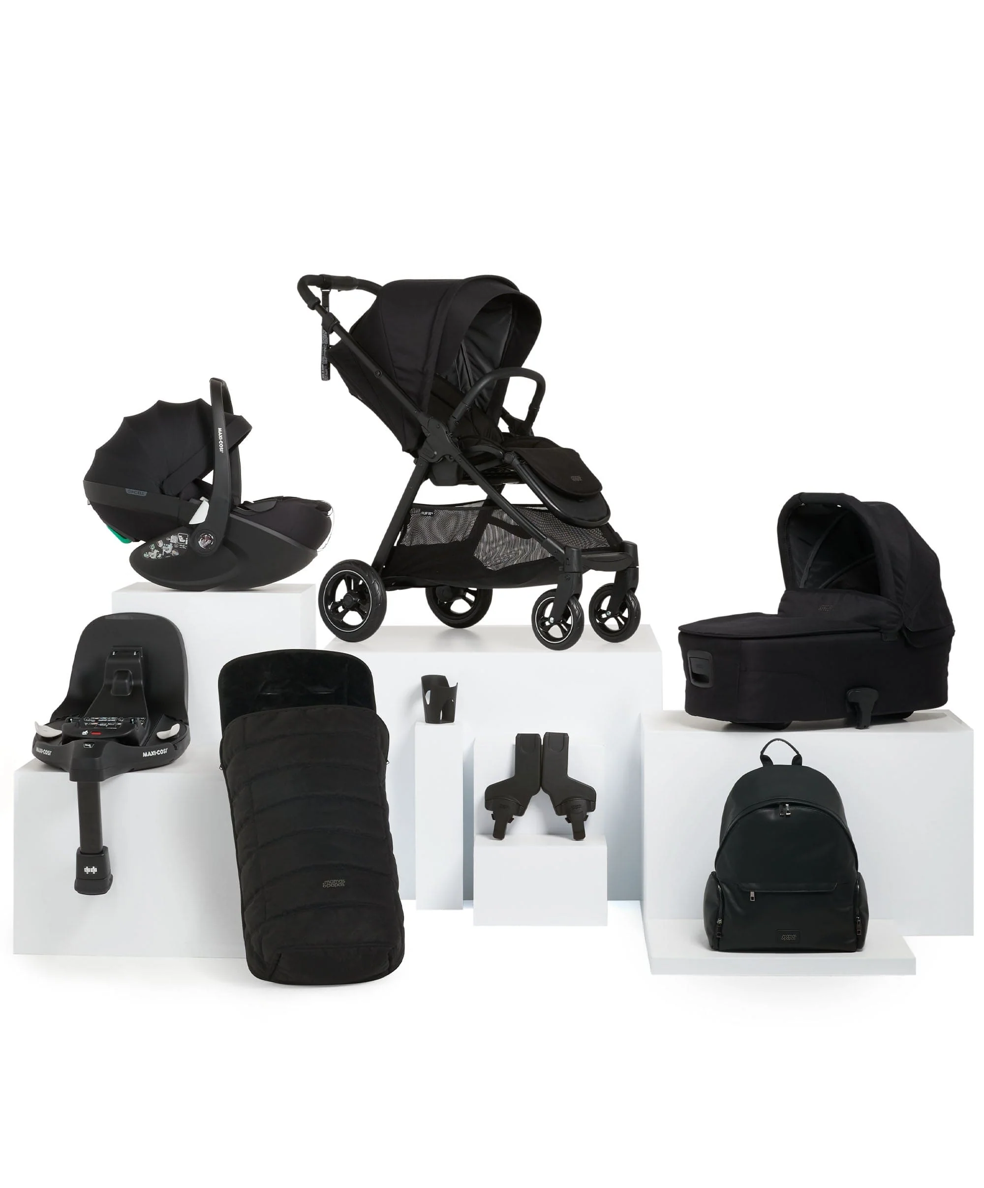 Flip XT³ Pushchair Bundle with Maxi-Cosi Pebble 360 Pro² Car Seat (8 Pieces) - Ink