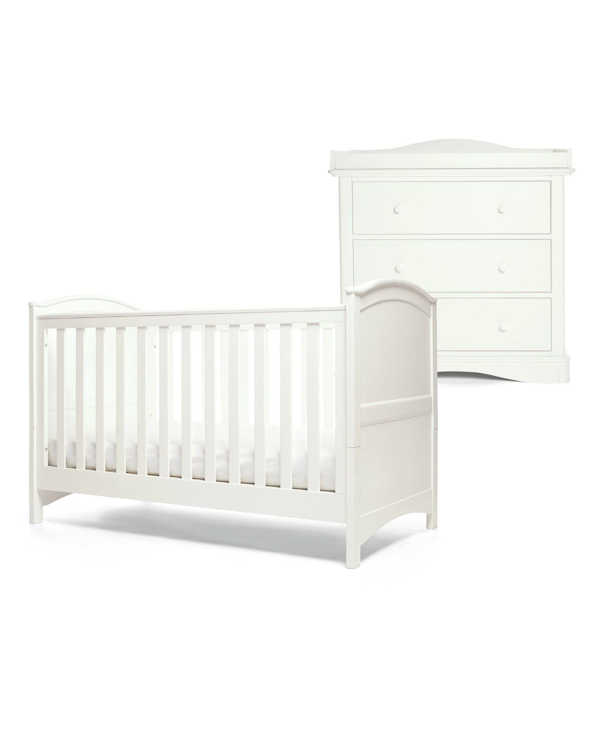 Flyn 2 Piece Cotbed Set with Dresser Changer - White - Image 16