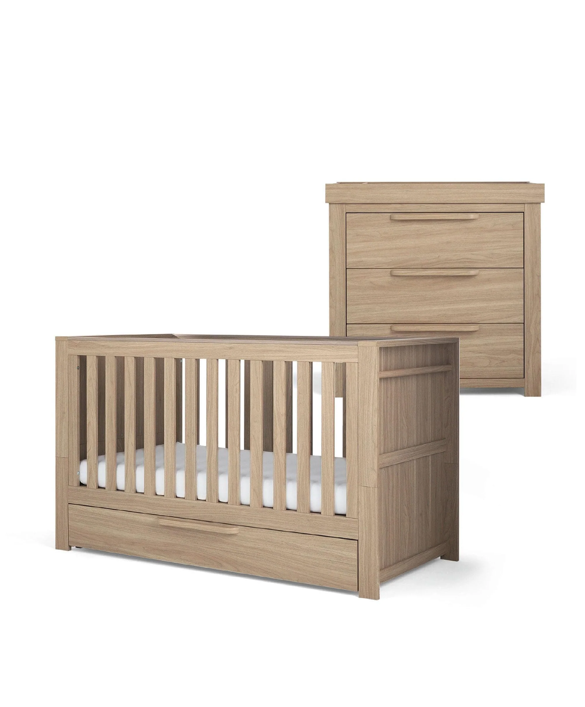 Franklin 2 Piece Cotbed Set with Dresser Changer - Oak - Image 10