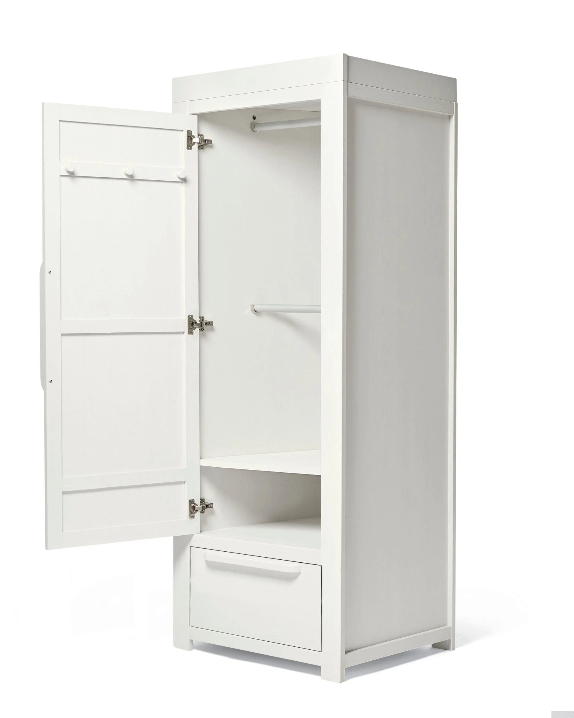 Franklin Single Nursery Wardrobe - White Wash - Image 2