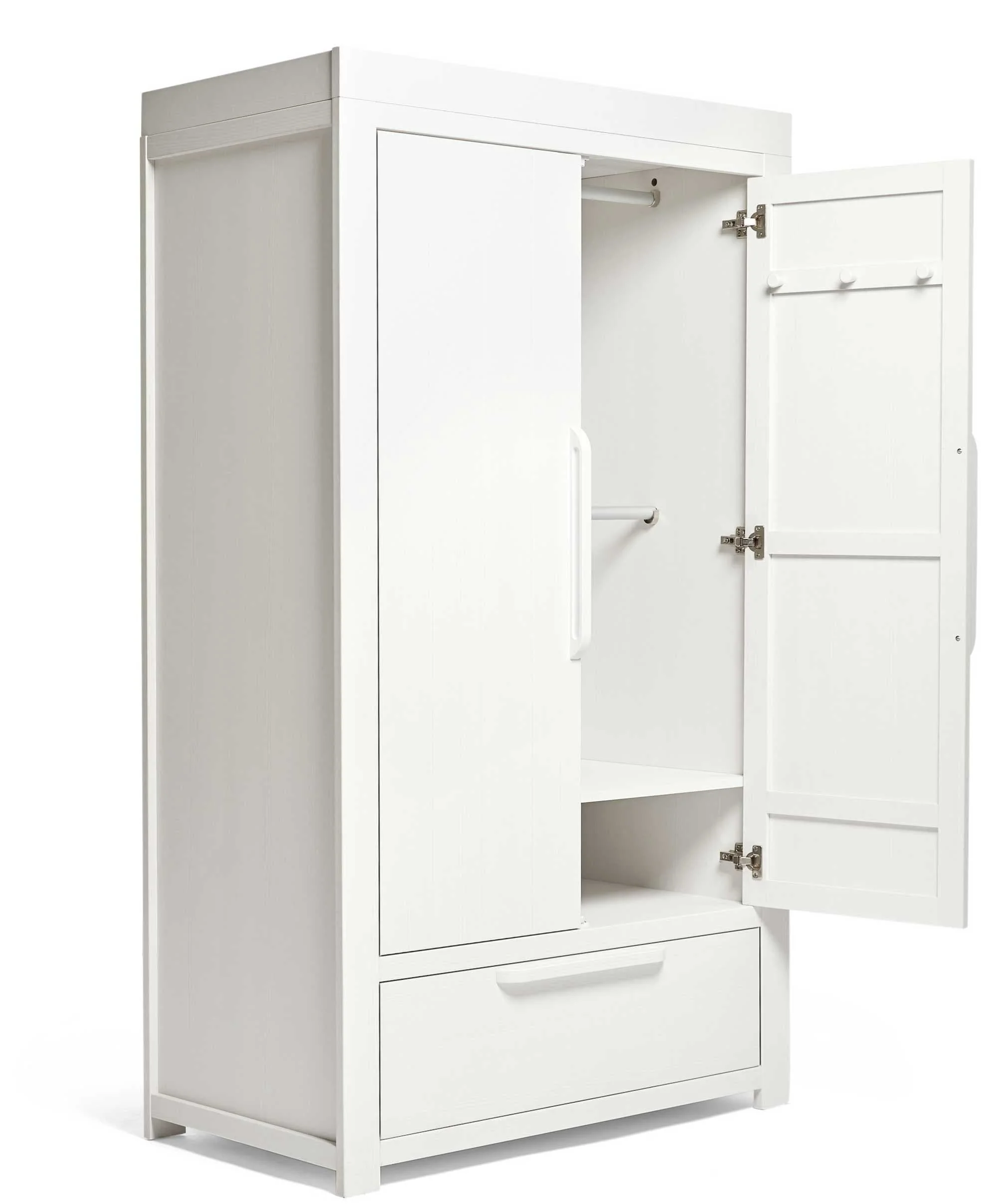 Franklin Nursery Wardrobe - White Wash - Image 13