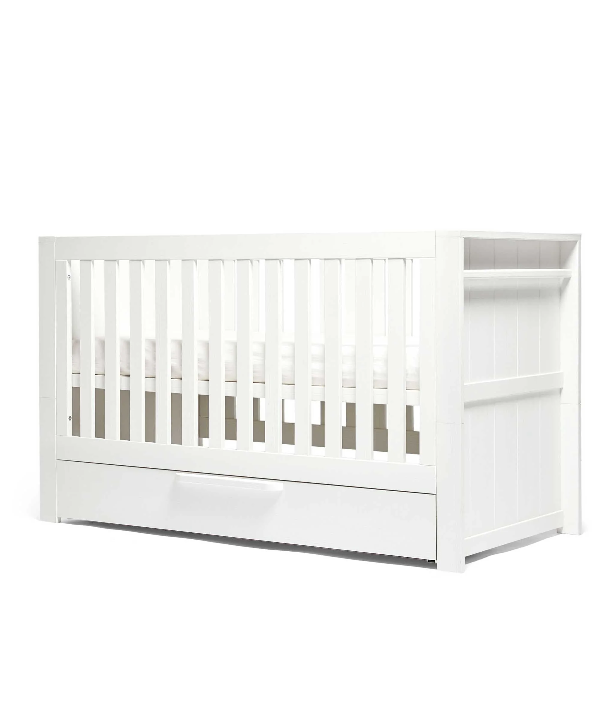 Franklin Nursery Bundle with Lua Bedside Crib (6 Piece) – White Wash - Image 7