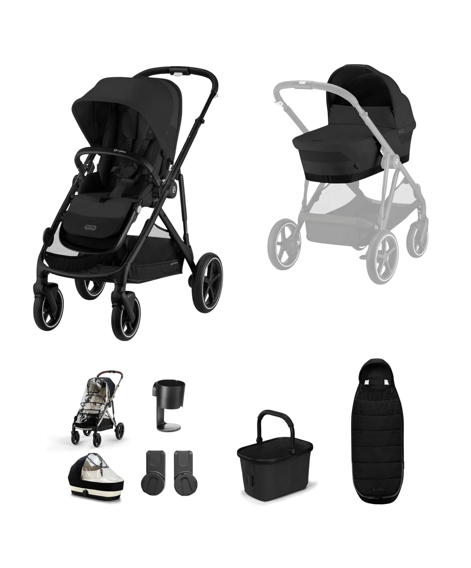 Cybex Gazelle S Pushchair Bundle (5 Pieces) – Black