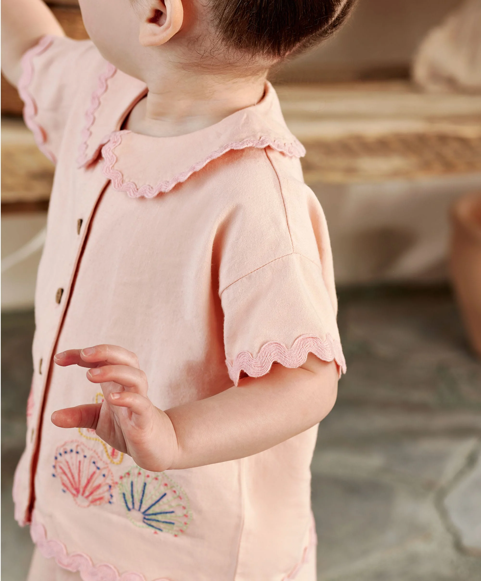 Pink Resort Shirt & Shorts Outfit Set - Image 3