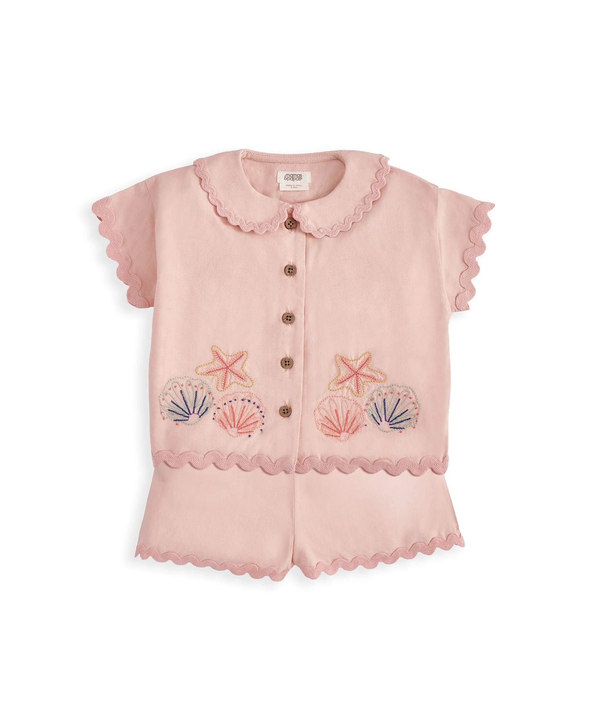 Pink Resort Shirt & Shorts Outfit Set - Image 7