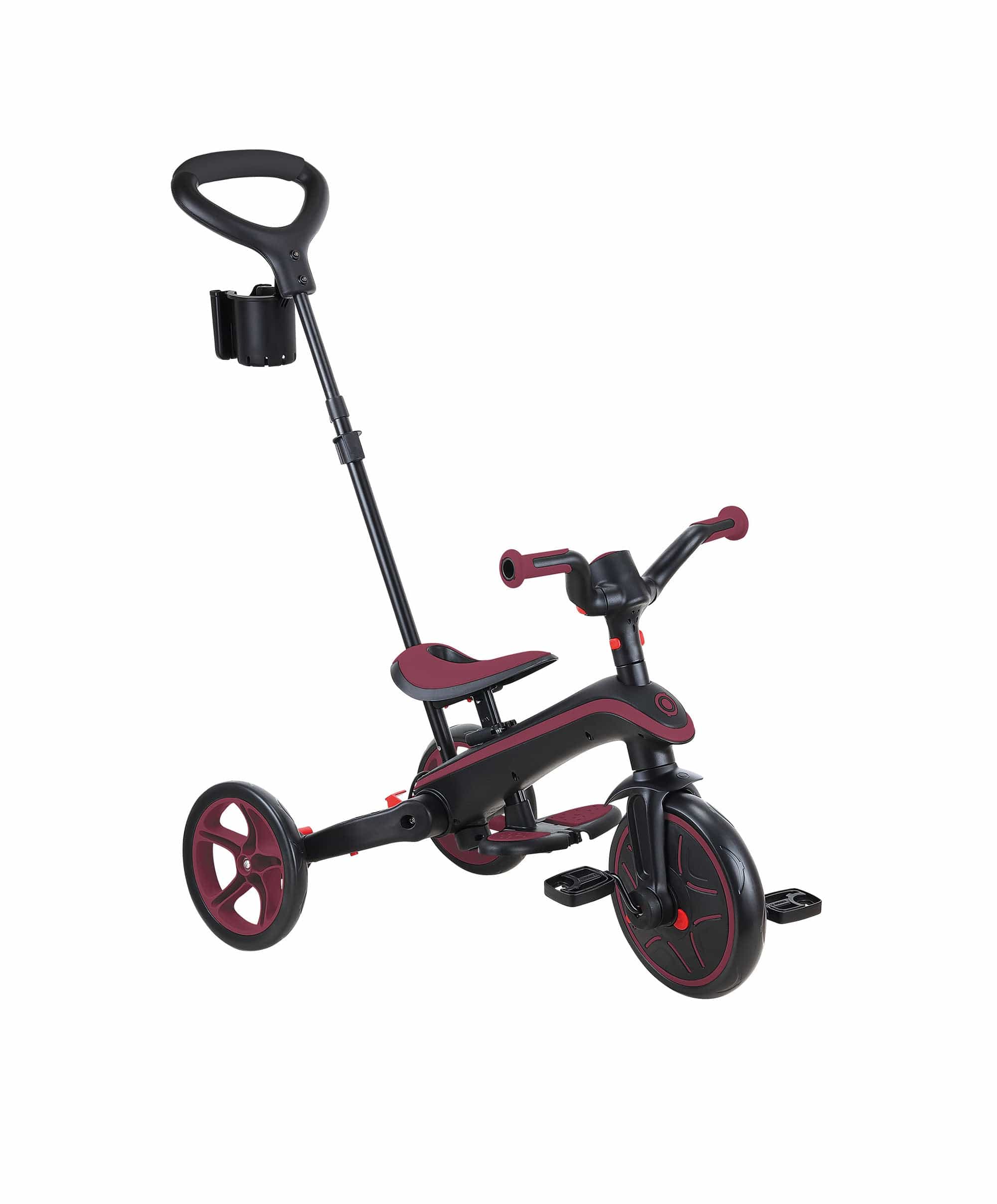 Globber Explorer Trike Foldable 4in1 - Burgundy - Image 2