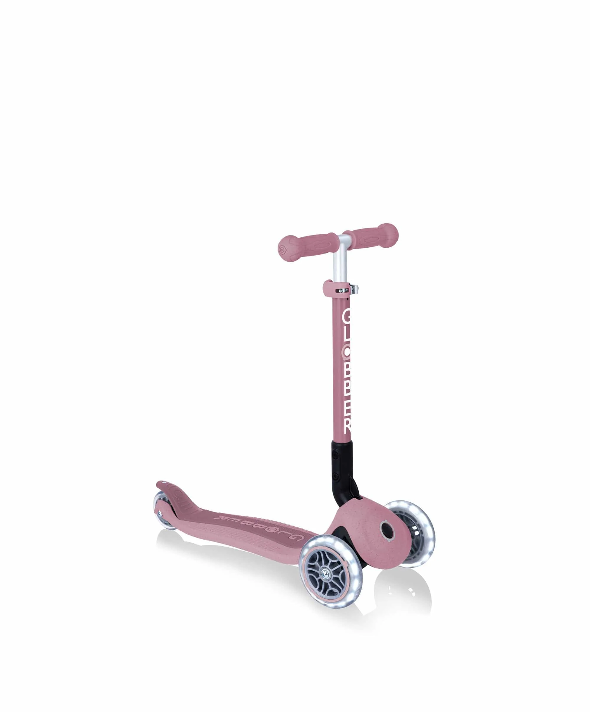 Globber Junior Foldable Lights Eco Scooter - Berry - Image 5