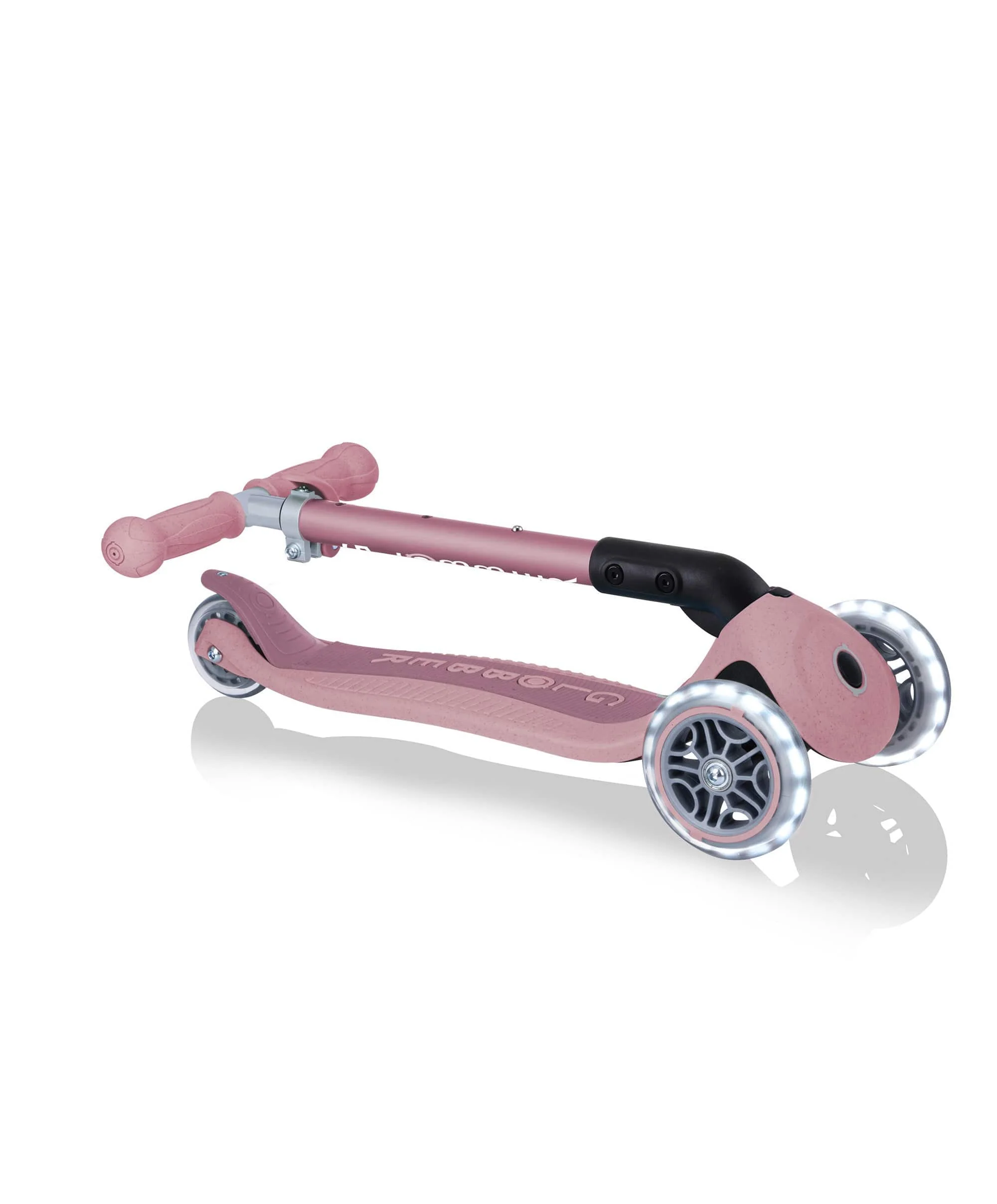 Globber Junior Foldable Lights Eco Scooter - Berry - Image 9