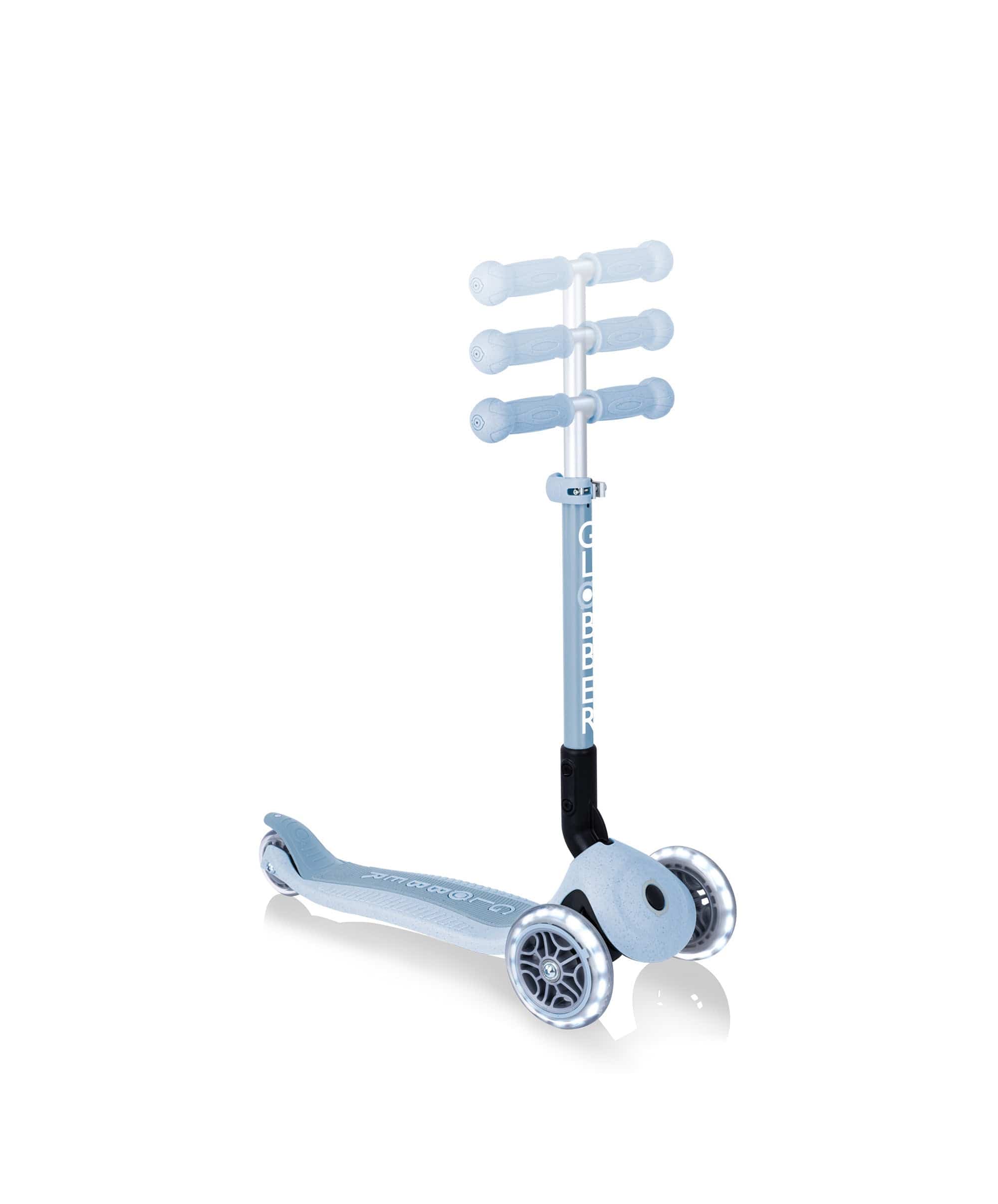 Globber Junior Foldable Lights Eco Scooter - Blueberry - Image 4