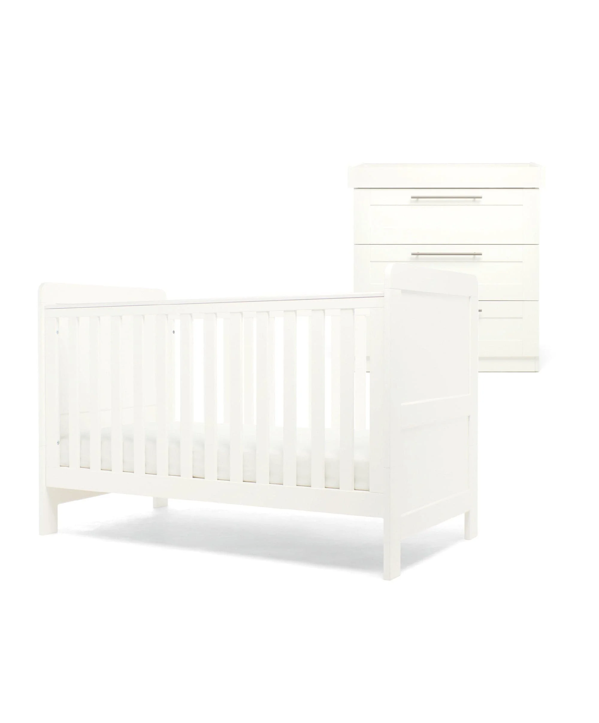 Hampden 2 Piece Cotbed Set with Dresser Changer - White - Image 4