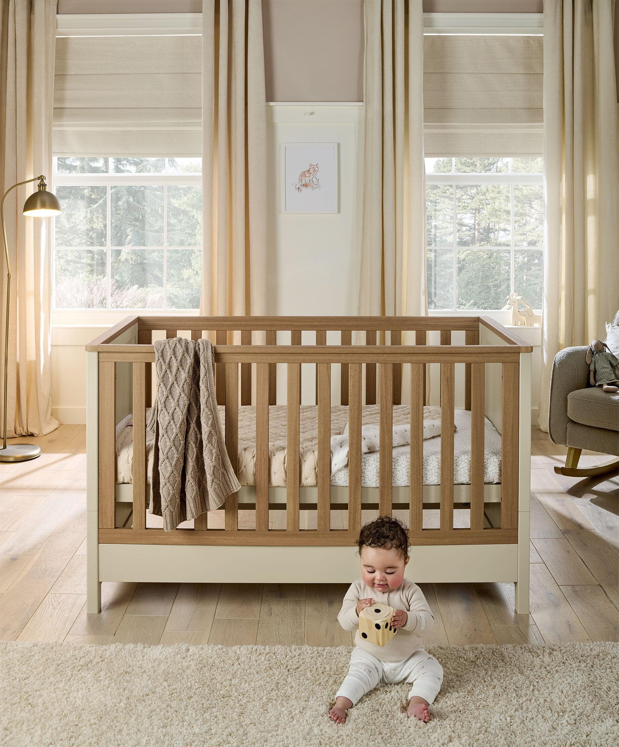 Harwell Nursery Bundle with Lua Bedside Crib (6 Piece) – Cashmere - Image 5