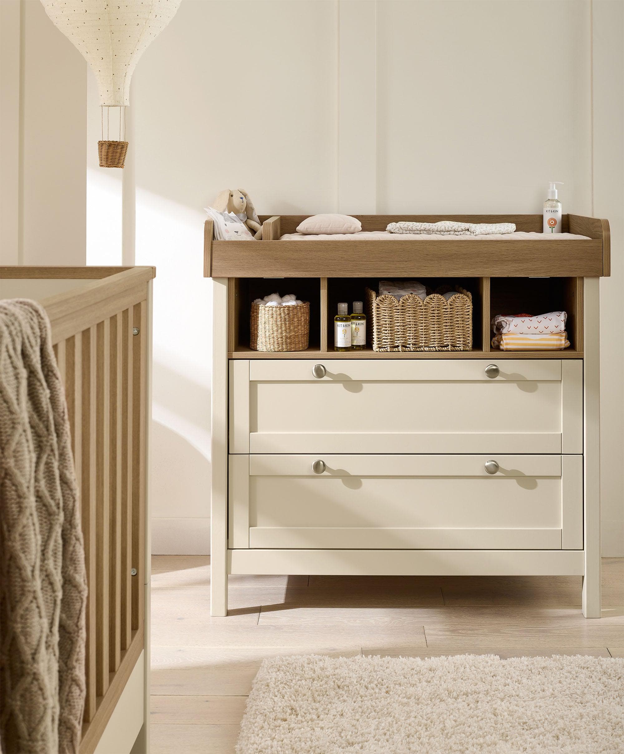 Harwell Nursery Bundle with Lua Bedside Crib (6 Piece) – Cashmere - Image 9