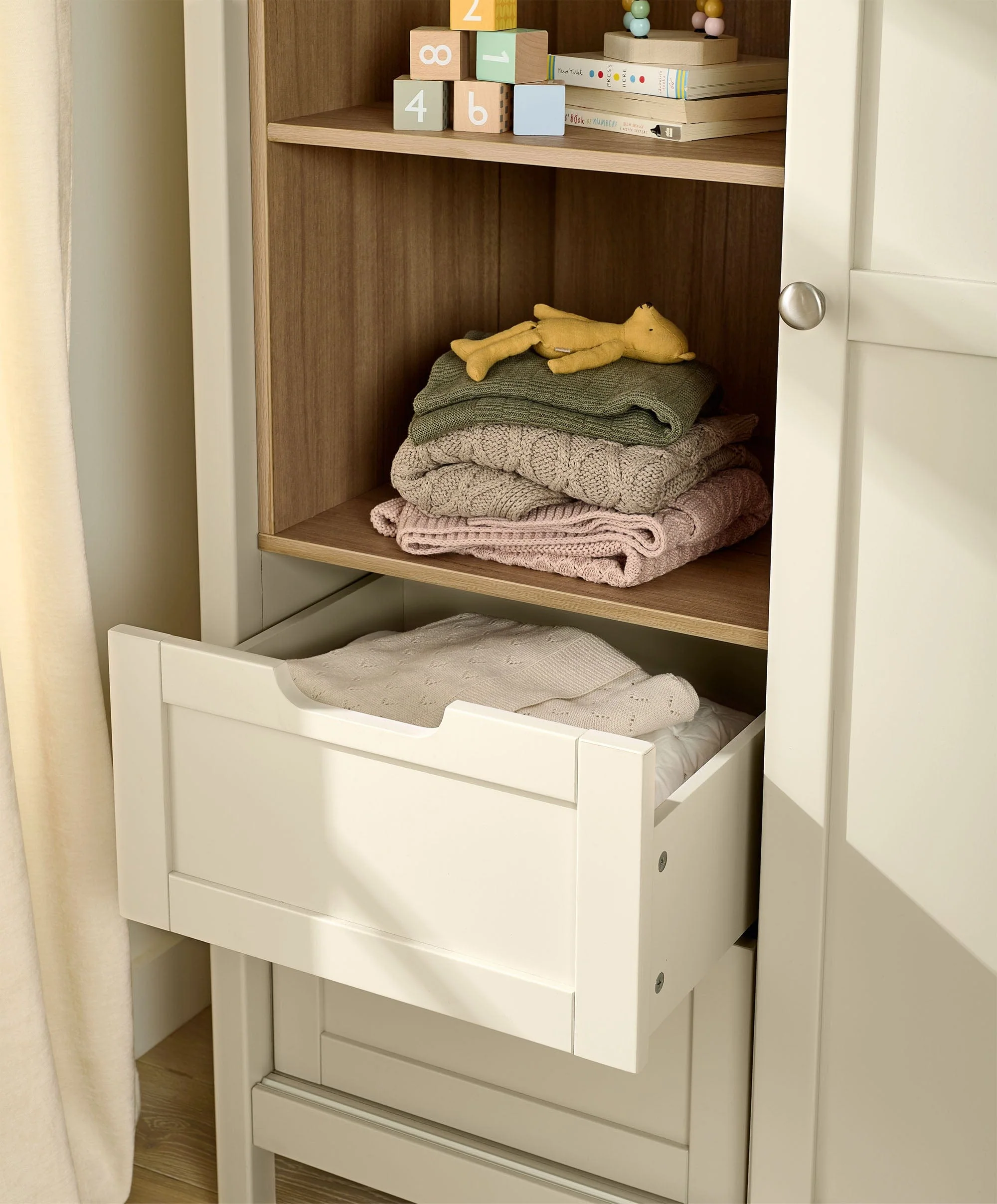 Harwell 2 Piece Cotbed Set with Wardrobe - Cashmere - Image 11